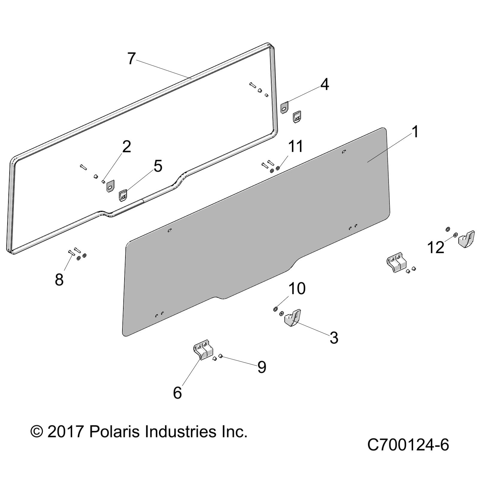 BODY, REAR WINDOW - R19RRU99A/B (C700124-6)