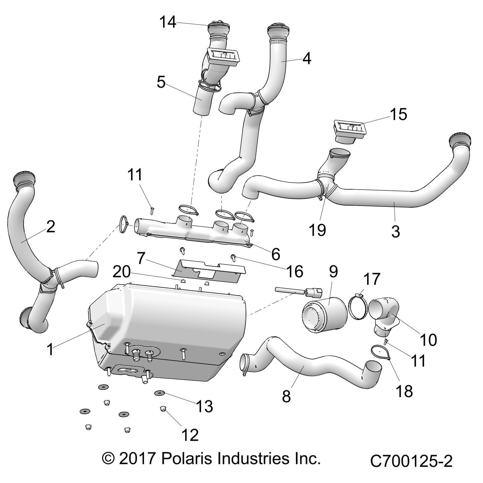 BODY, HVAC DUCTING - R19RRU99A/B (C700125-2)