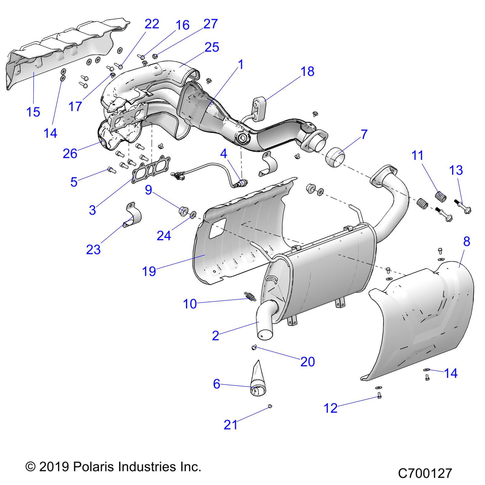 ENGINE, EXHAUST SYSTEM - R21RRM99AG (C700127)