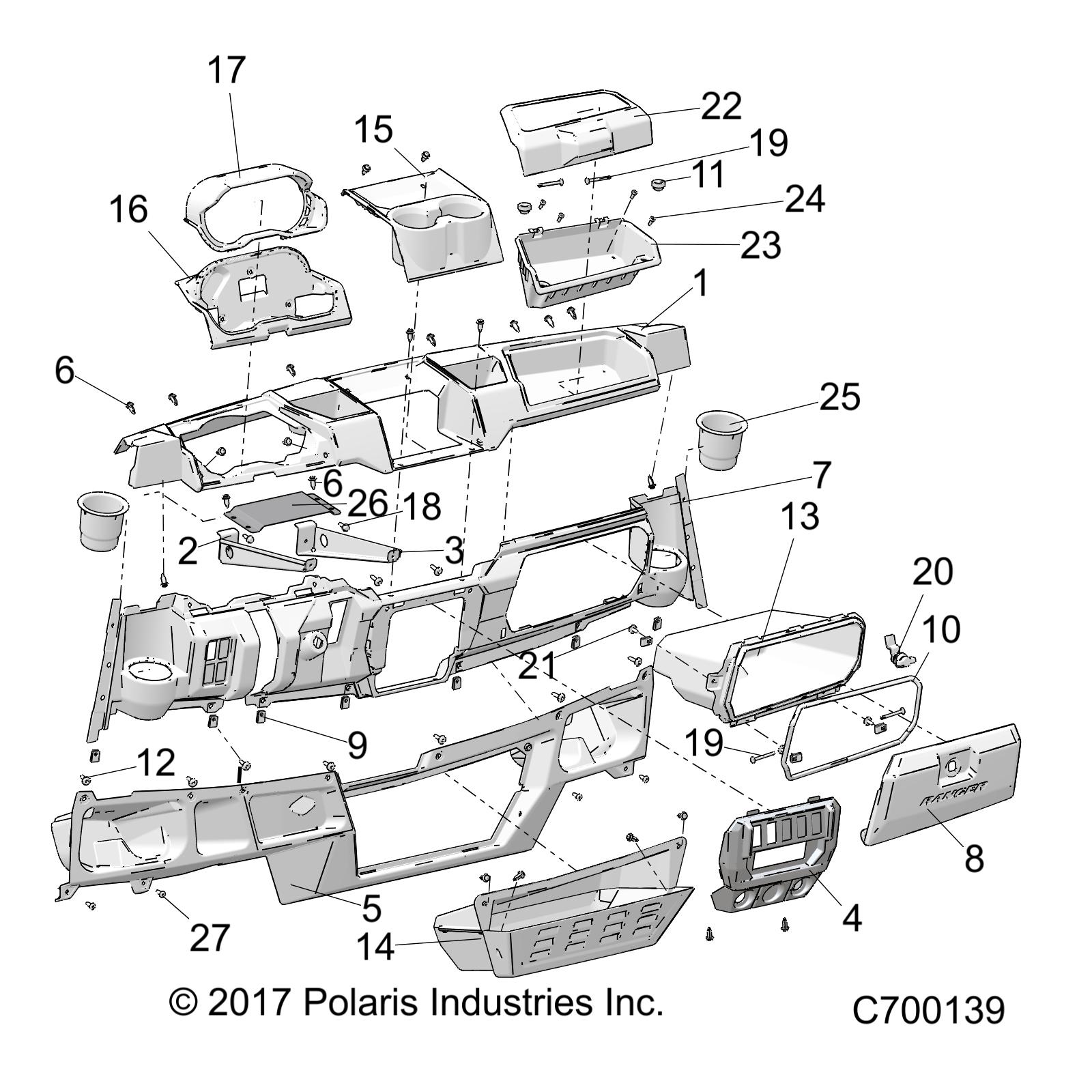 BODY, DASH - R19RSU99AS/BS (C700139)