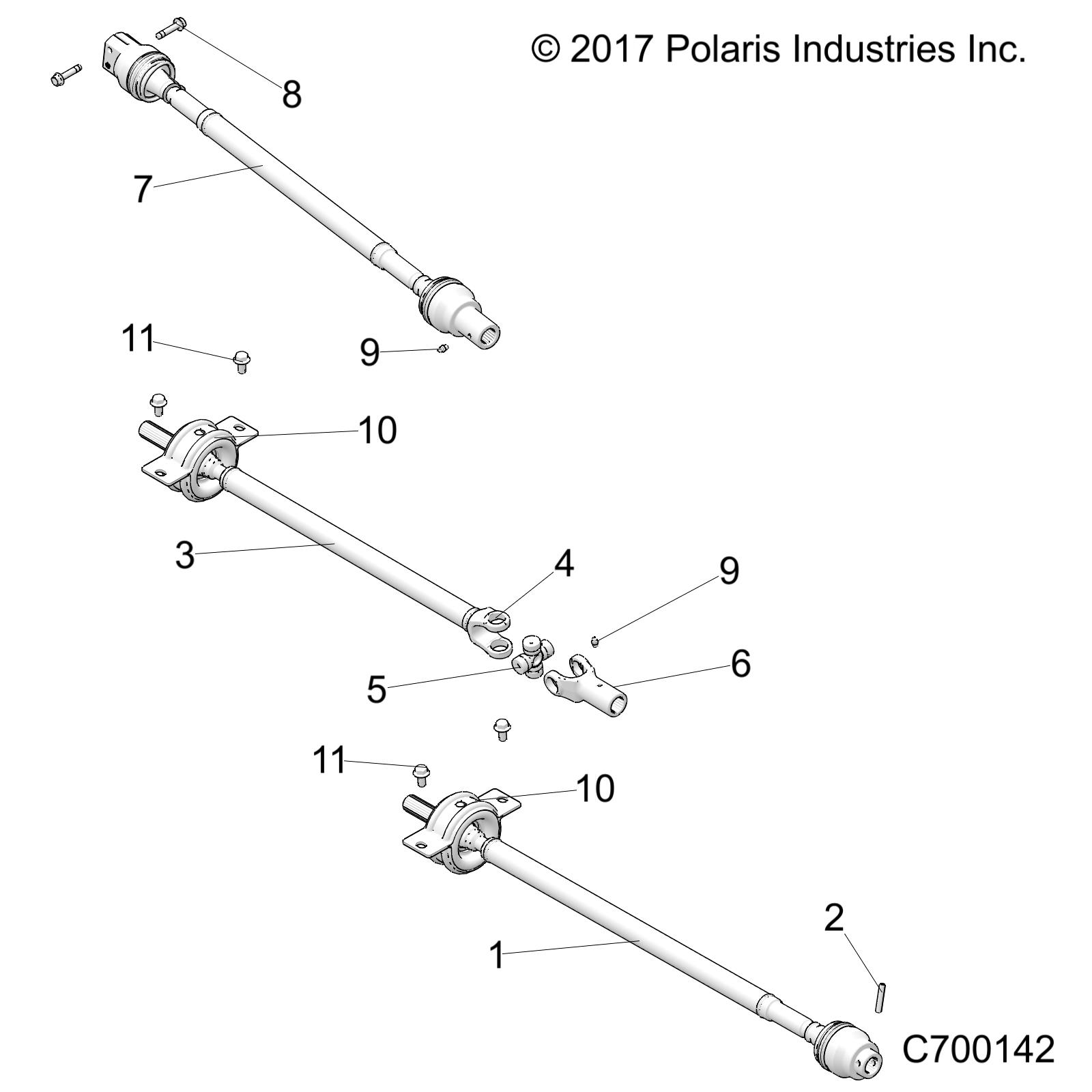 DRIVE TRAIN, FRONT, MID, REAR PROP SHAFT - R19RSW99AS/A9/AD/BS/B9/BD (C700142)