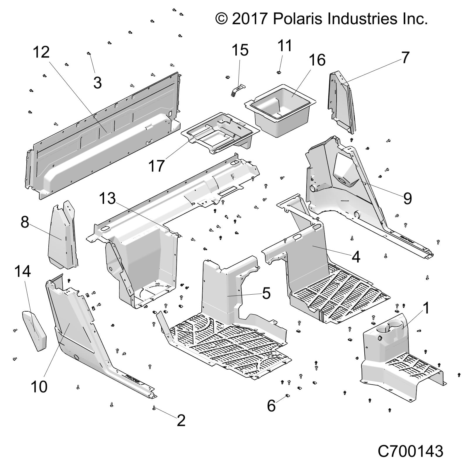 BODY, REAR CLOSE OFF, FENDERS AND FLOOR - R20RSE99A/B (C700143)