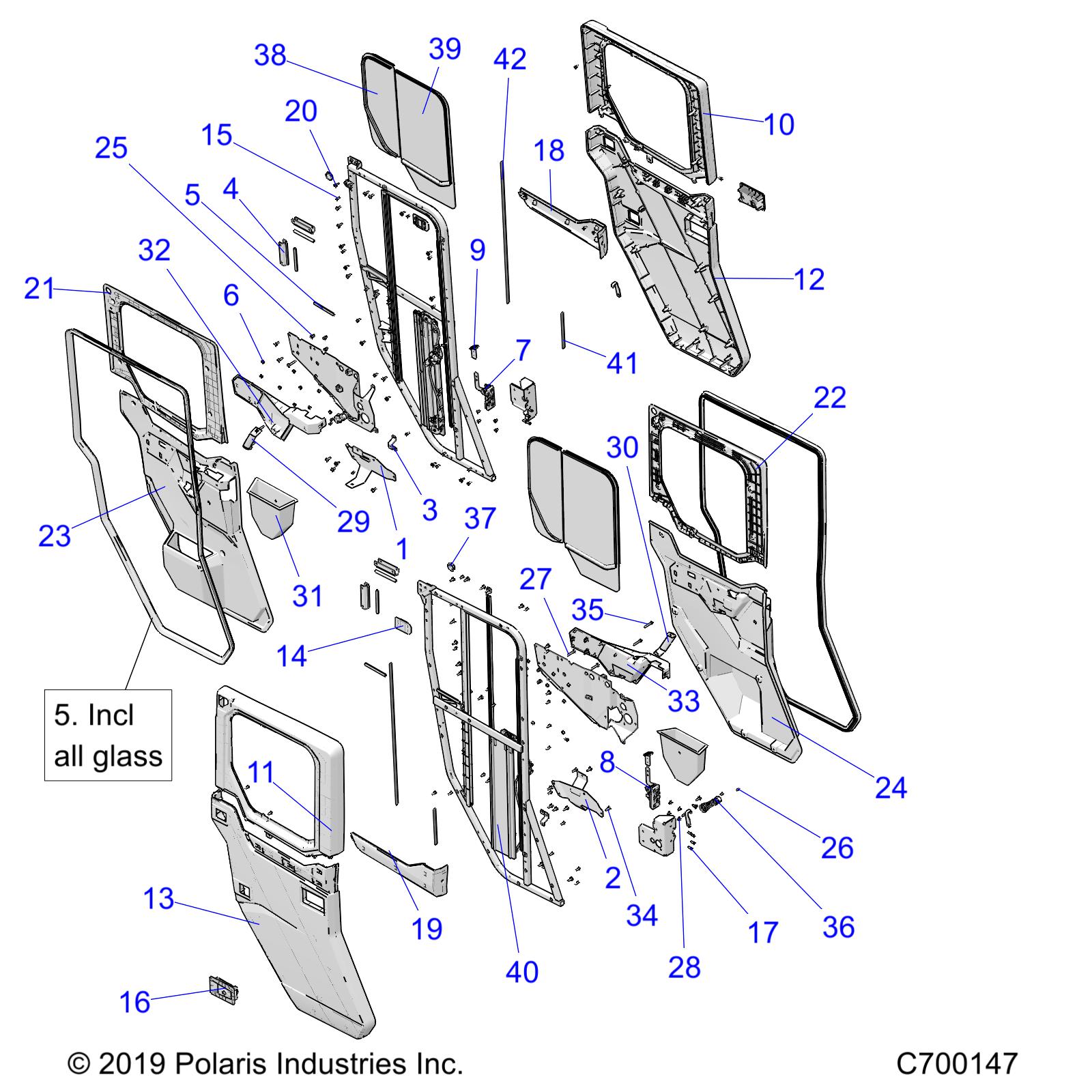 BODY, DOOR, REAR, FULL - R19RSU99A9/AD/B9/BD (C700147)