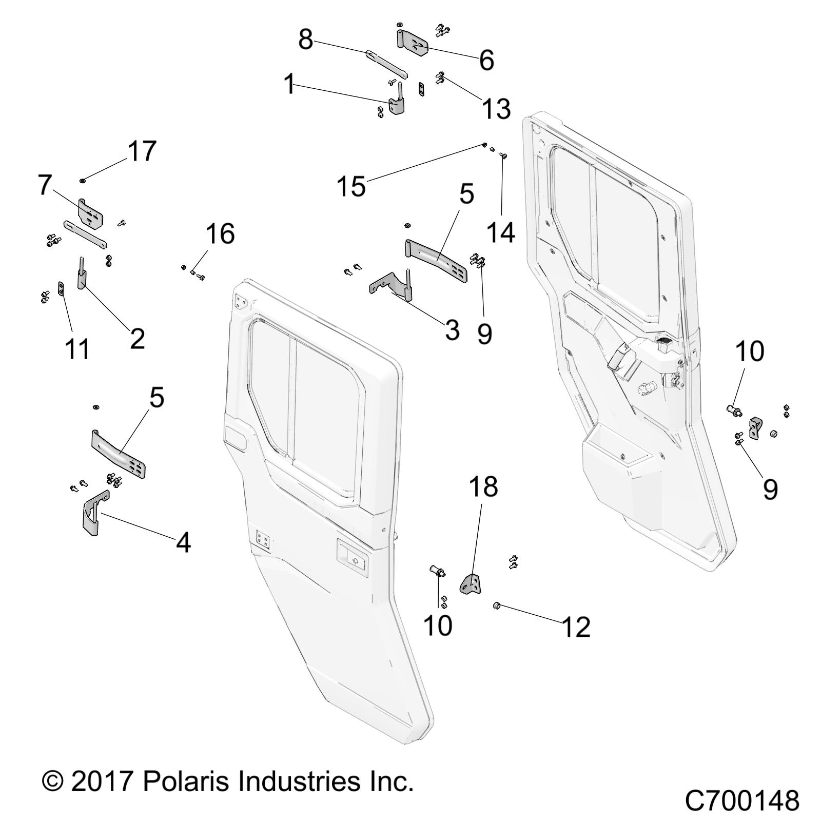 BODY, DOOR, REAR, MOUNTING - R22RSX99A9 (C700148)