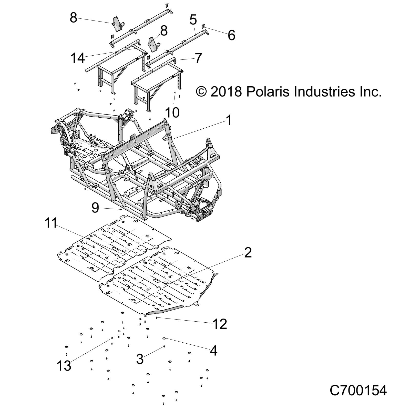 CHASSIS, MAIN FRAME AND SKID PLATES - R19RSE99N1 (C700154)