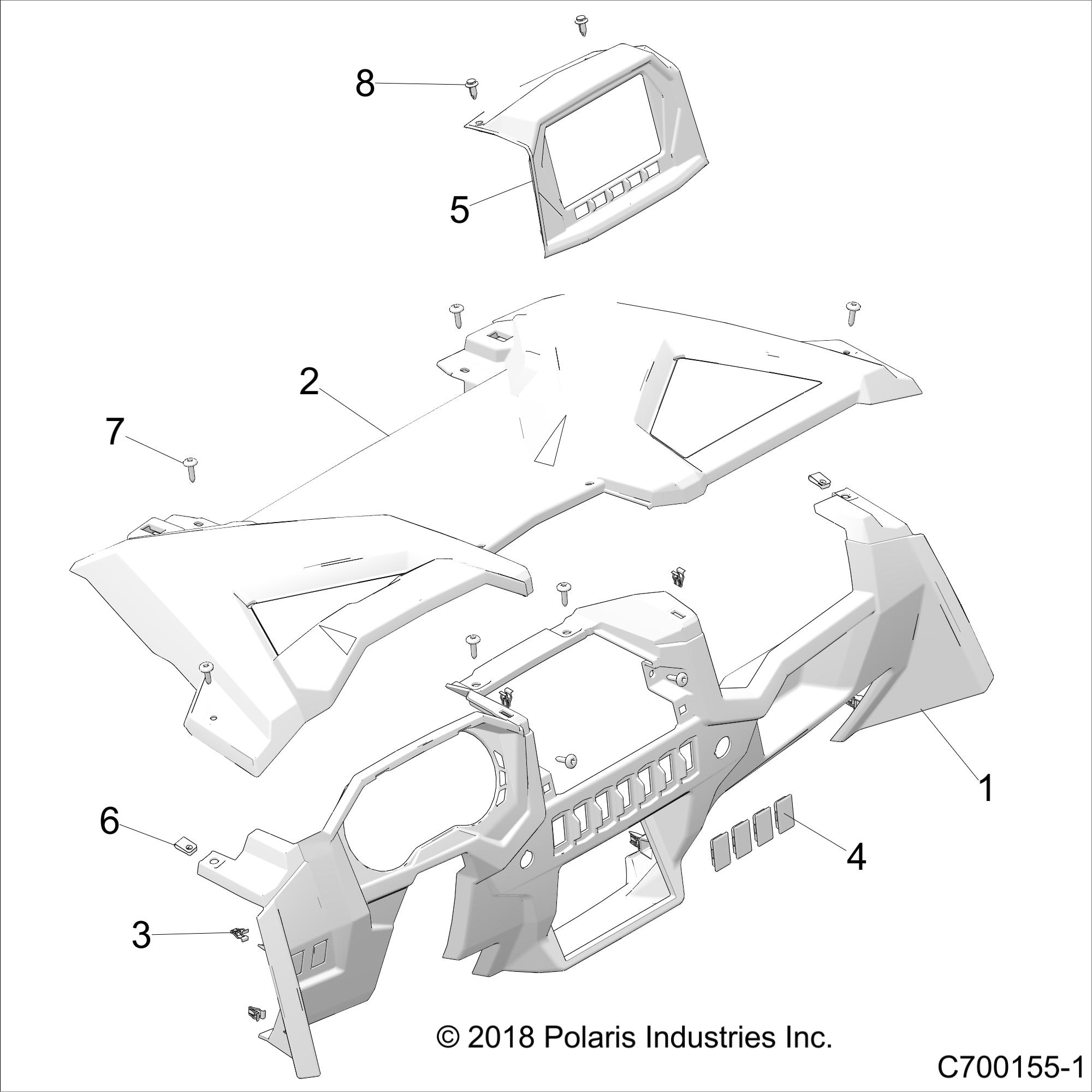 BODY, DASH AND GLOVEBOX - Z20PAL92AG/AP/BG/BP/LG/G92AG/AP/LG  (C700155-1)