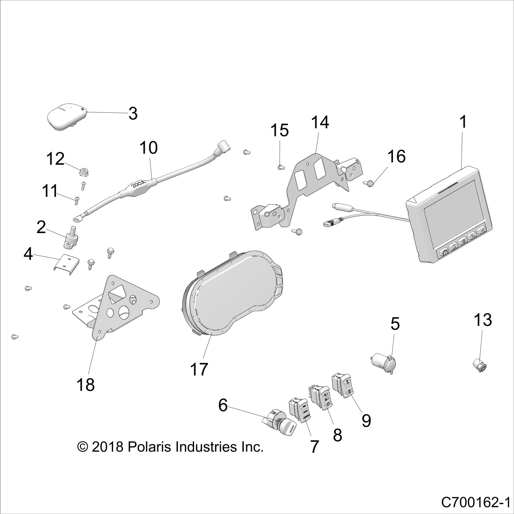 ELECTRICAL, DASH INSTRUMENTS AND CONTROLS - Z18VEL92BK/BR/LK (C700162-1)