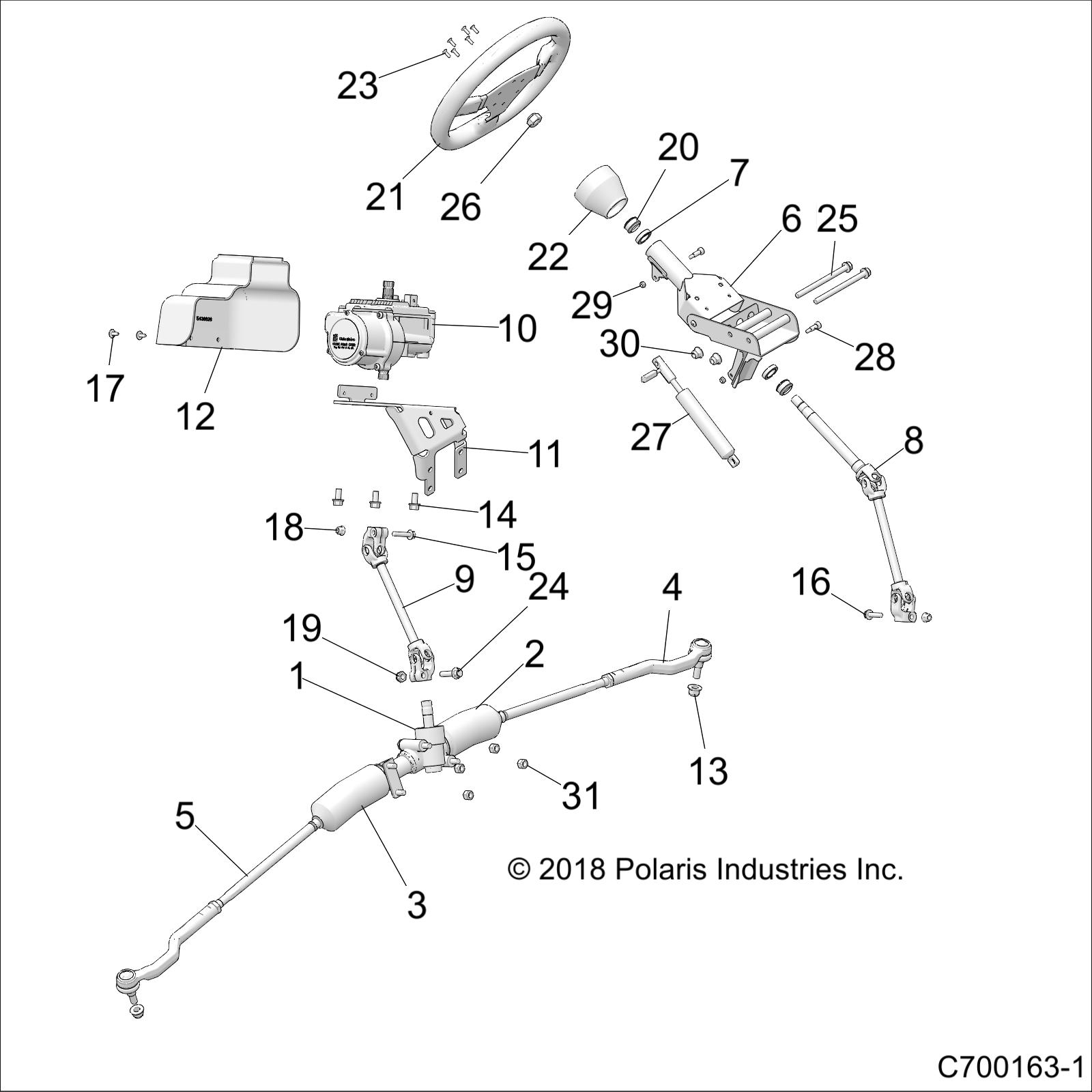 STEERING, STEERING ASM. - Z19VPL92AK/BK/AR/BR/AM/BM (C700163-1)