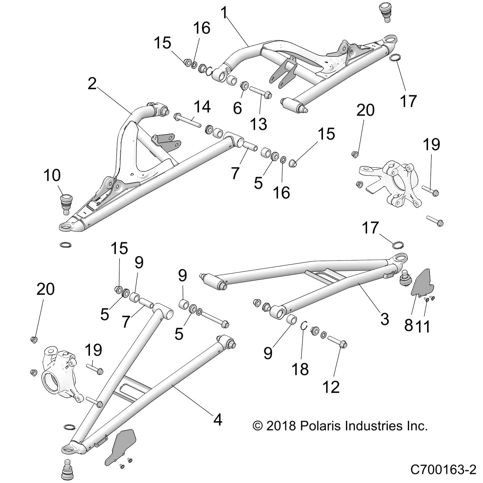 SUSPENSION, FRONT CONTROL ARMS - Z20P4E92AC/BC/F92AC (C700163-2)