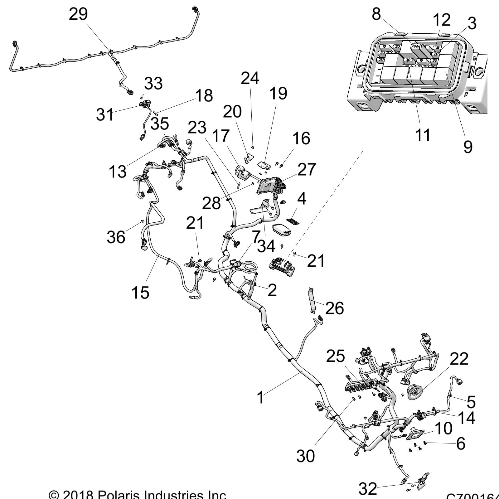 ELECTRICAL, WIRE HARNESS - R19RSU99AS/BS (C700164)