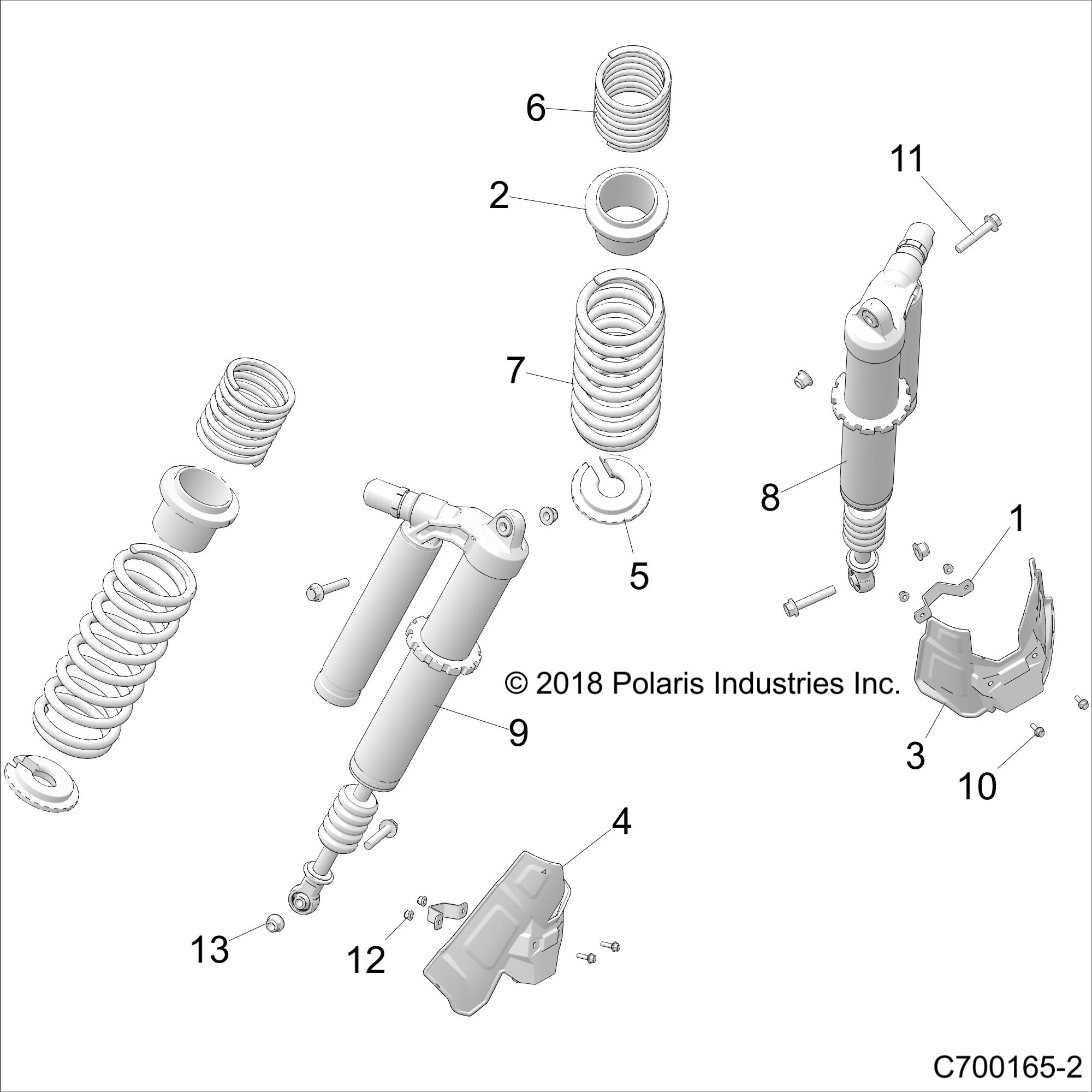 SUSPENSION, REAR SHOCK MOUNTING - Z18VEL92BK/BR/LK (C700165-2)