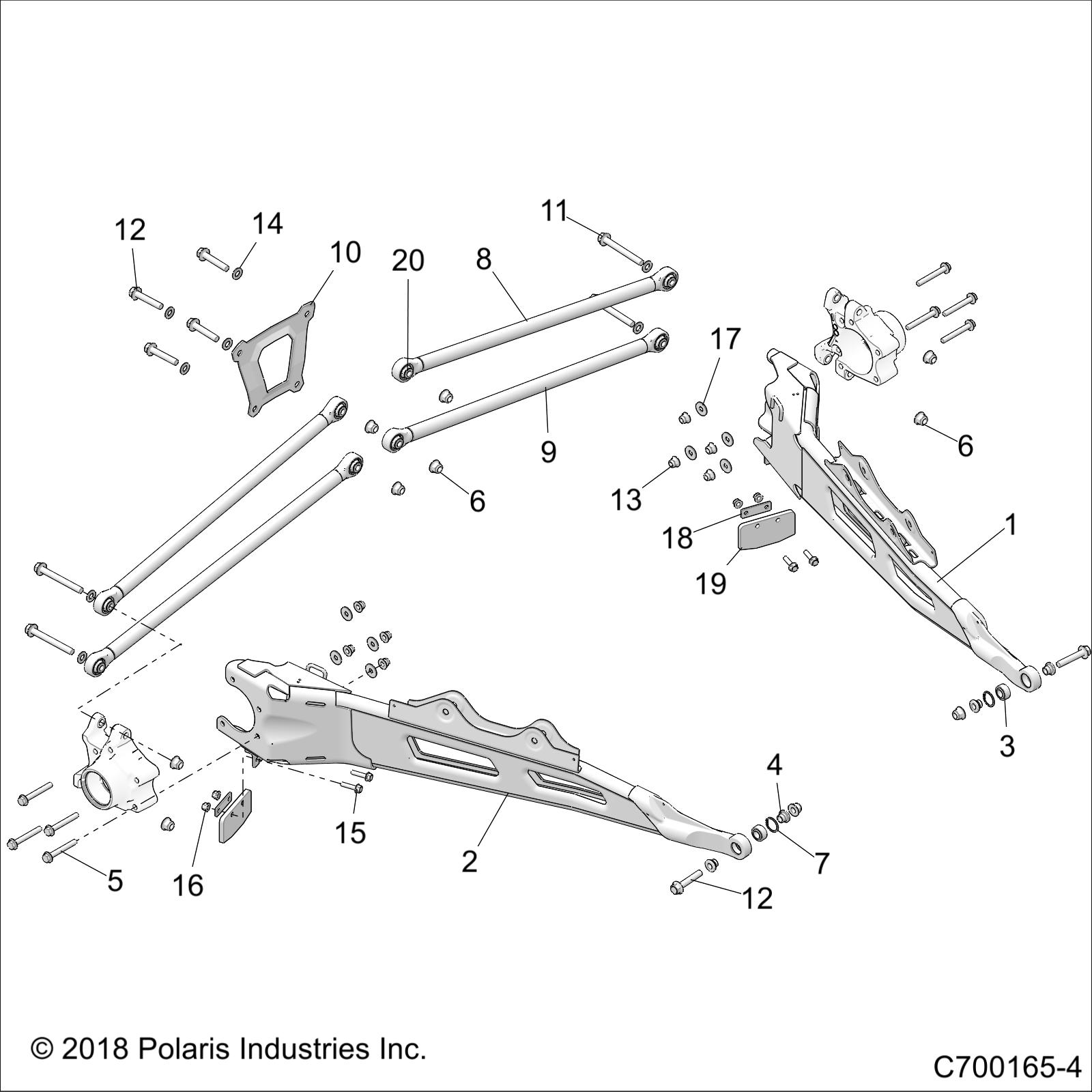 SUSPENSION, REAR CONTROL ARMS - Z19VEE92AM/BM (C700165-4)