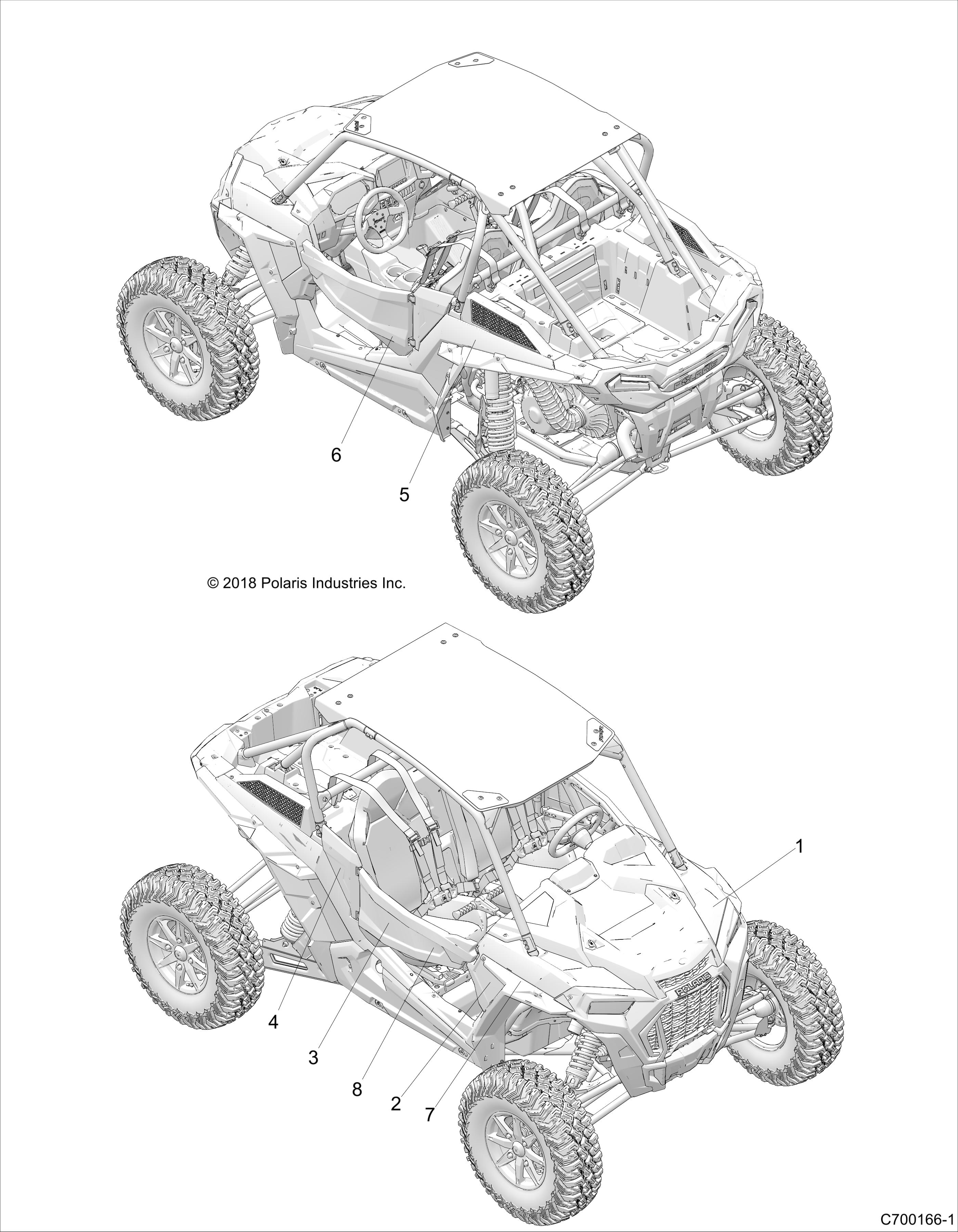 BODY, DECALS, GRAPHICS - Z18VEL92BK/BR/LK (C700166-1)