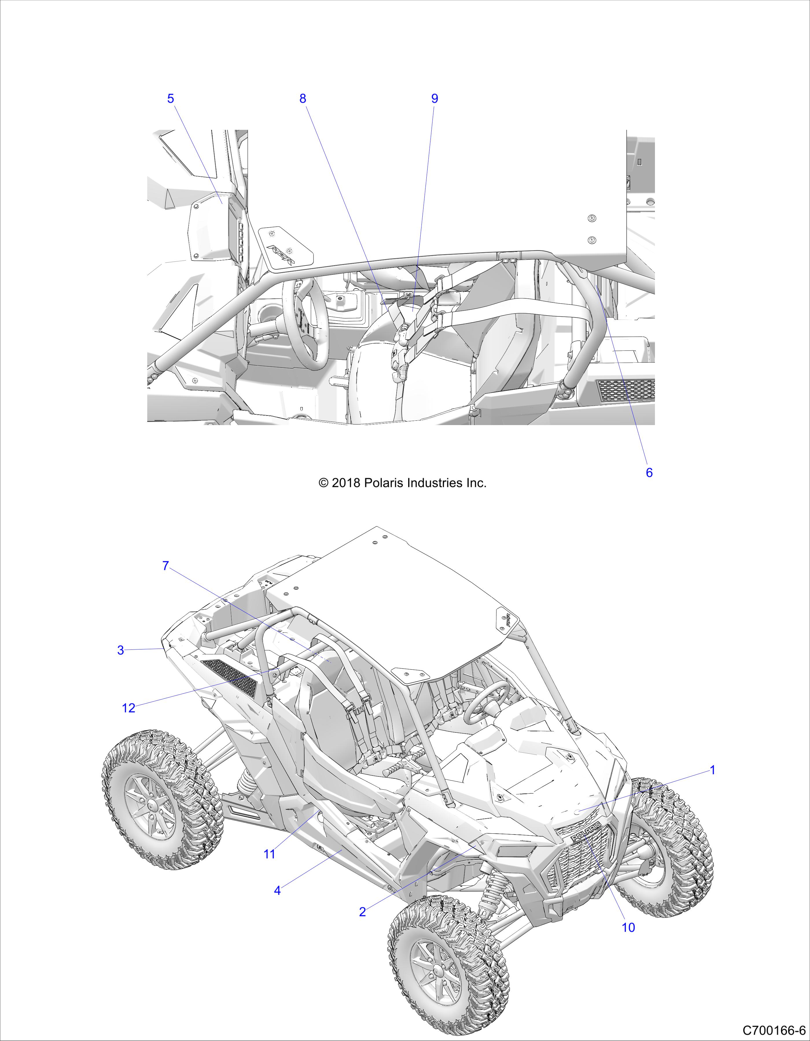 BODY, DECALS, STANDARD - Z20PAL92AG/AP/BG/BP (C700166-6)