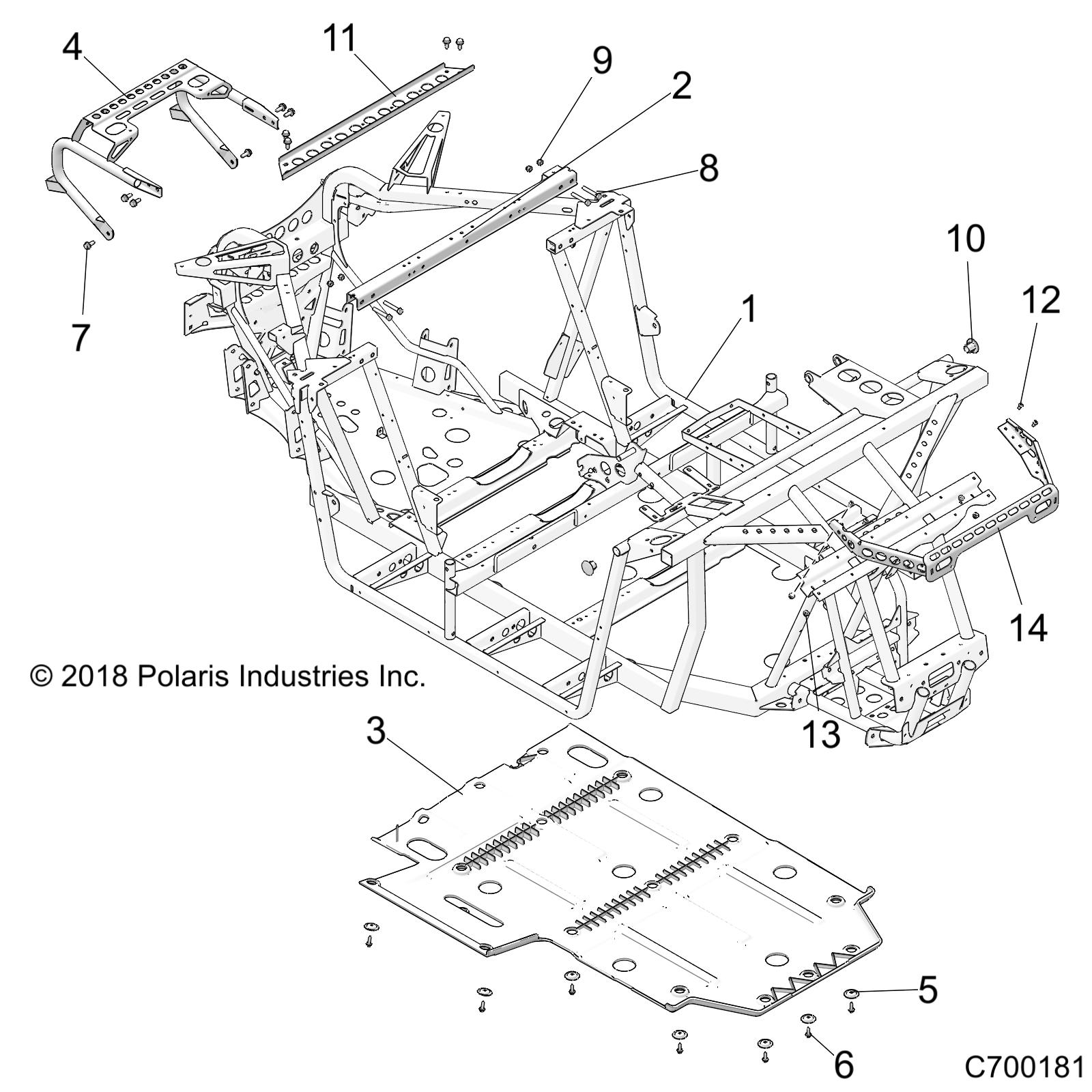 CHASSIS, MAIN FRAME and SKID PLATE - Z20CHA57A2/E57AM (C700181)