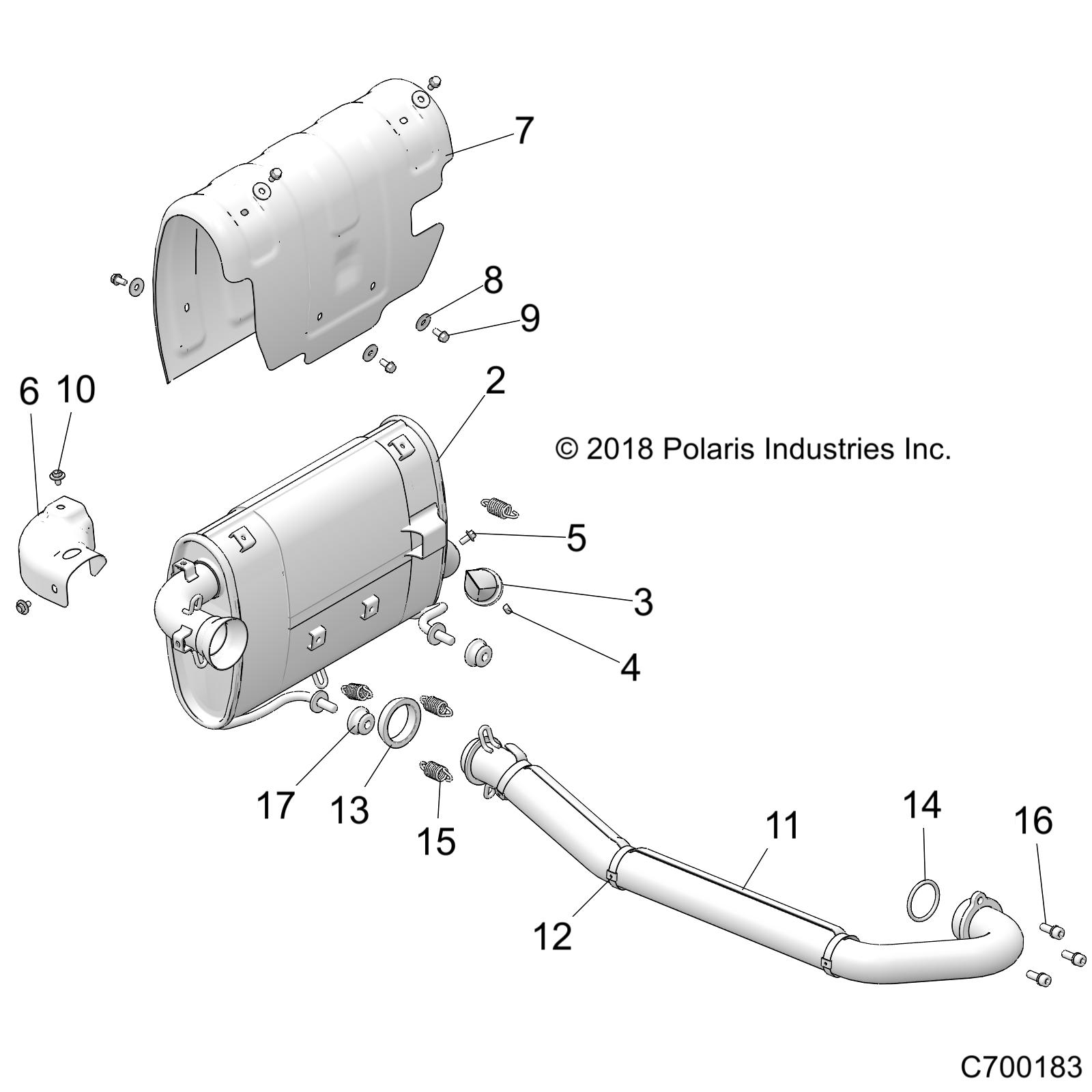 ENGINE, EXHAUST SYSTEM - Z21CHA57A2/K2/E57AK (C700183)