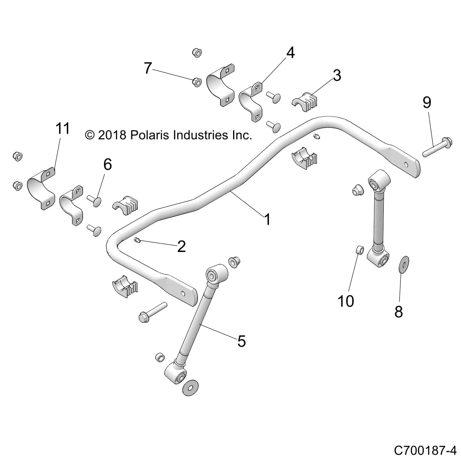 SUSPENSION, REAR, STABILIZER BAR - Z21CHA57A2/K2/E57AK (C700187-4)