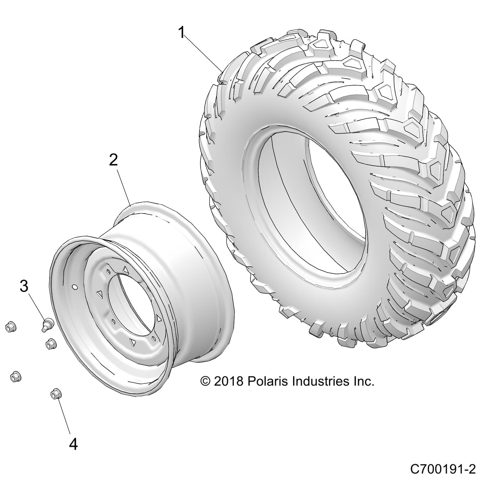 WHEELS, FRONT - Z19VHA57F2 (C700191-2)