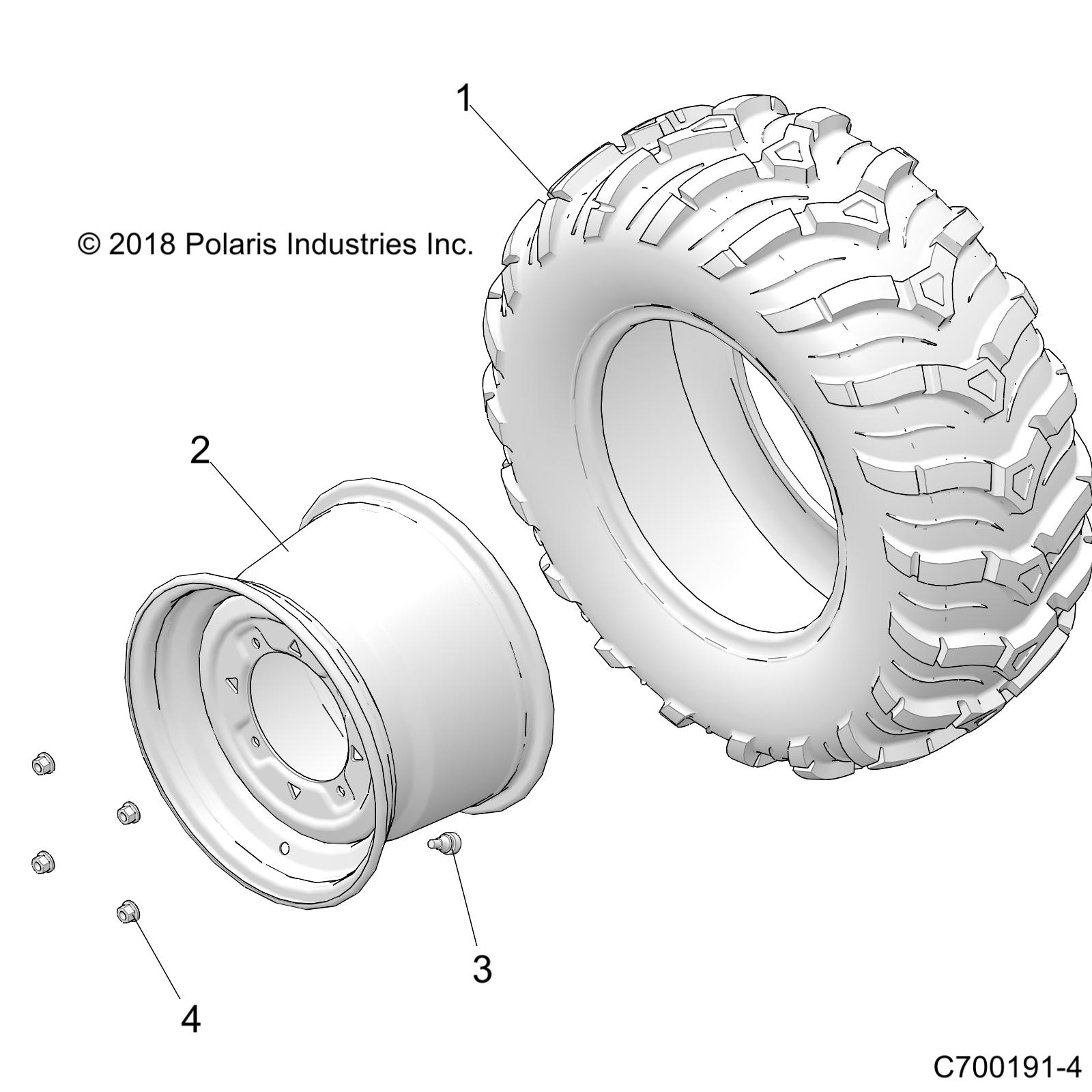 WHEELS, REAR - Z20CHA57K2 (C700191-4)