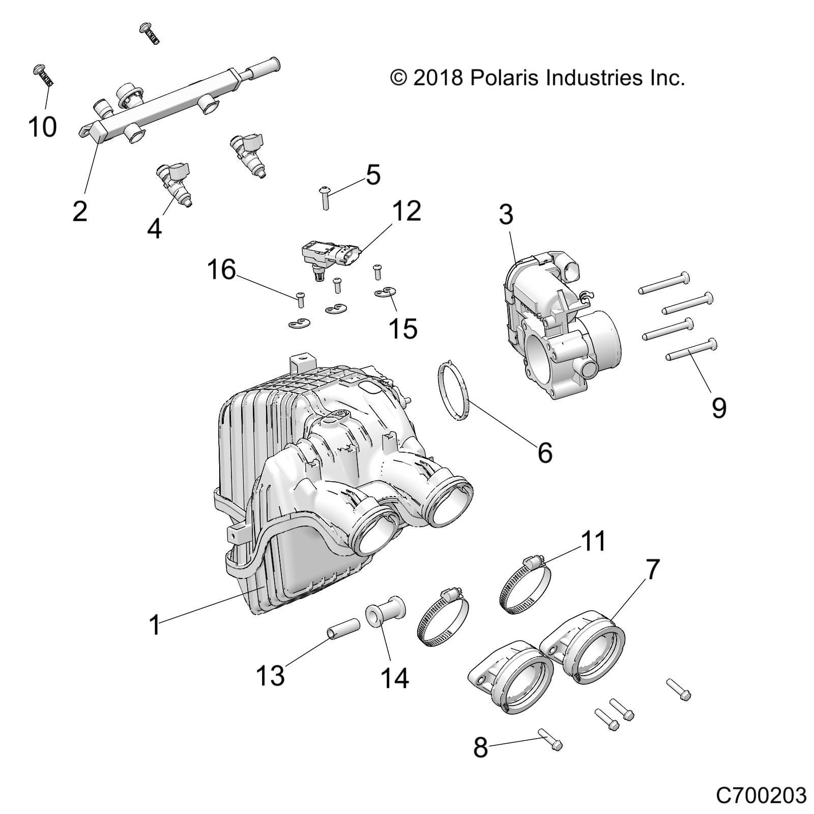 ENGINE, INTAKE and THROTTLE BODY - R19RT_87 ALL OPTIONS (C700203)