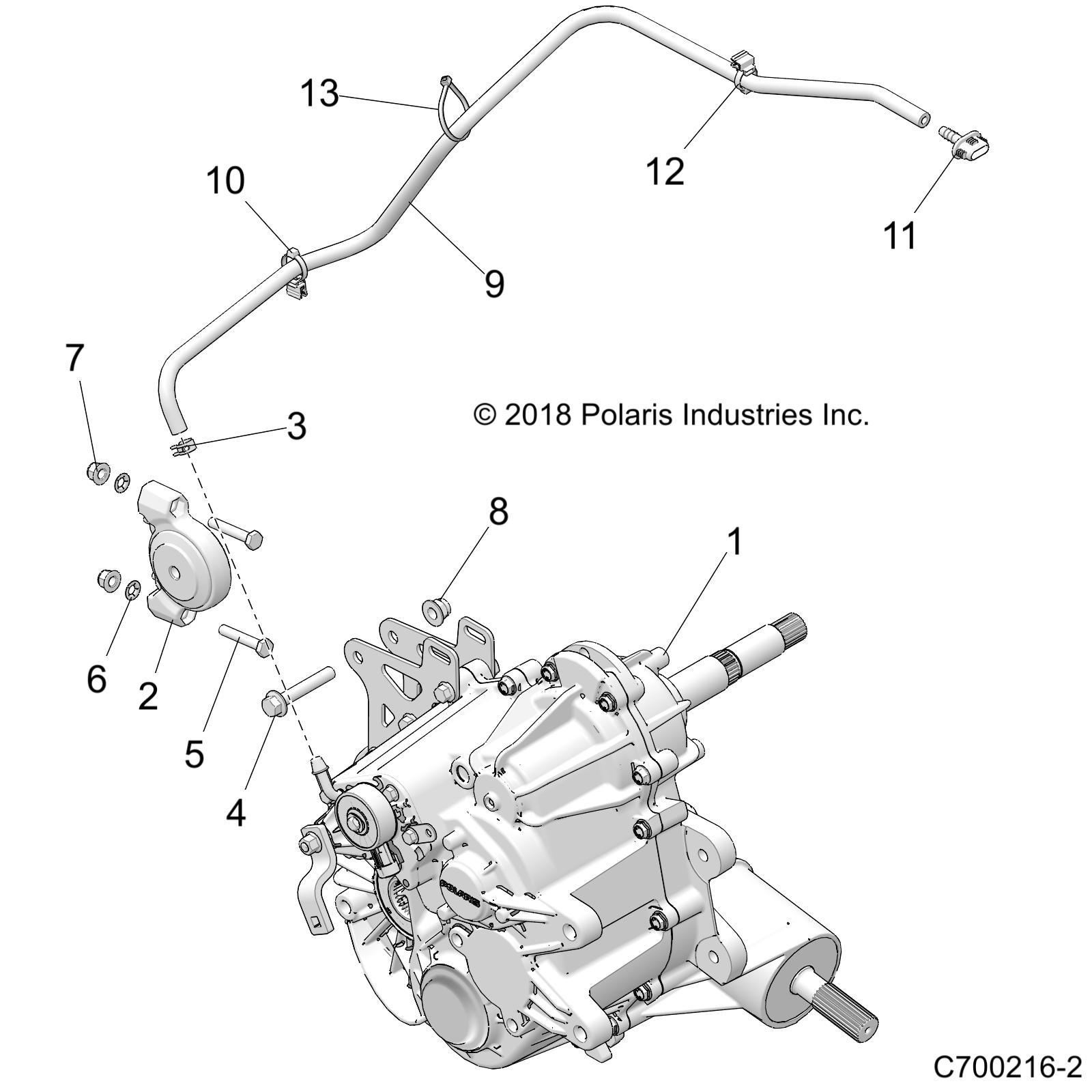 DRIVE TRAIN, MAIN GEARCASE MOUNTING - Z25A5E87A5 (C700216-2)