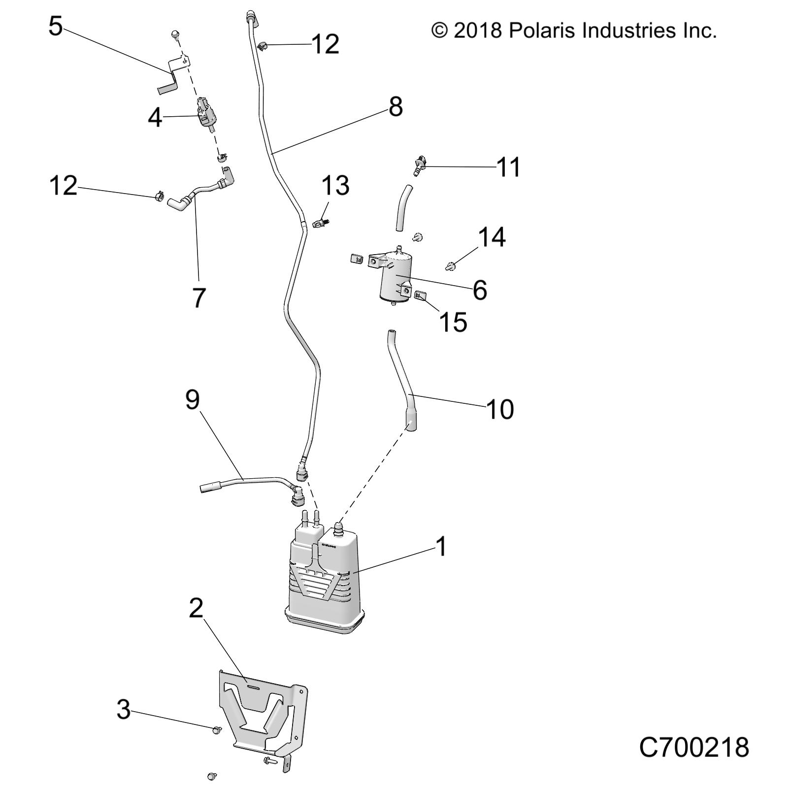 BODY, FUEL TANK EVAP - R20RRE99BA/BX/B9/BP/BF (C700218)