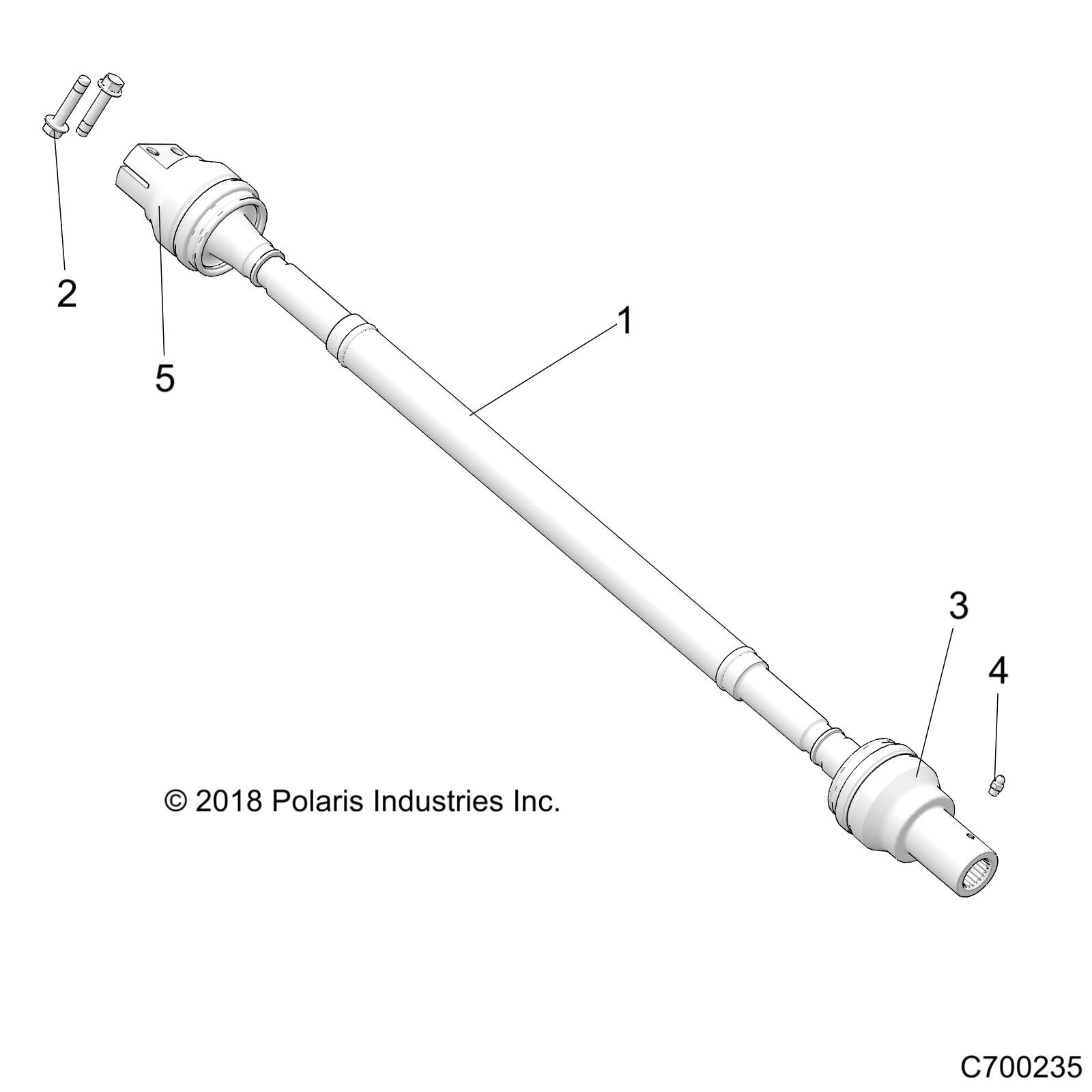 DRIVE TRAIN, REAR PROP SHAFT - R22RRM99AG (C700235)