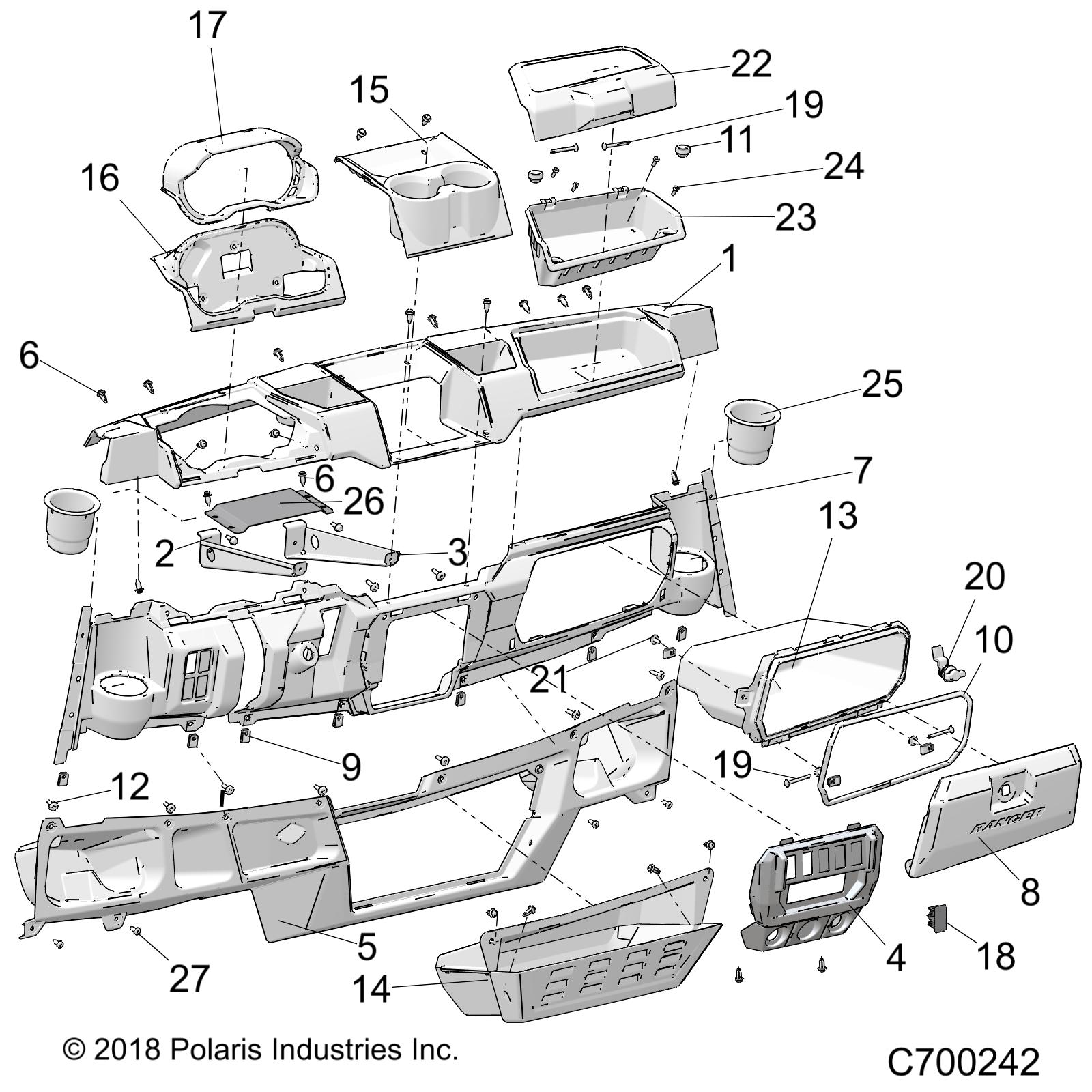 BODY, DASH - R19RSB99A9/B9 (C700242)