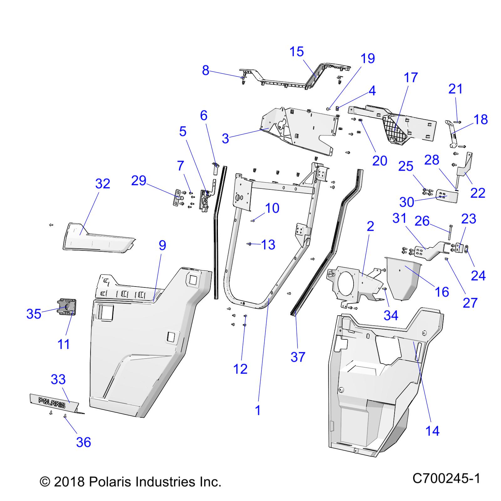 BODY, FRONT DOORS - R19RSM99AL (C700245-1)