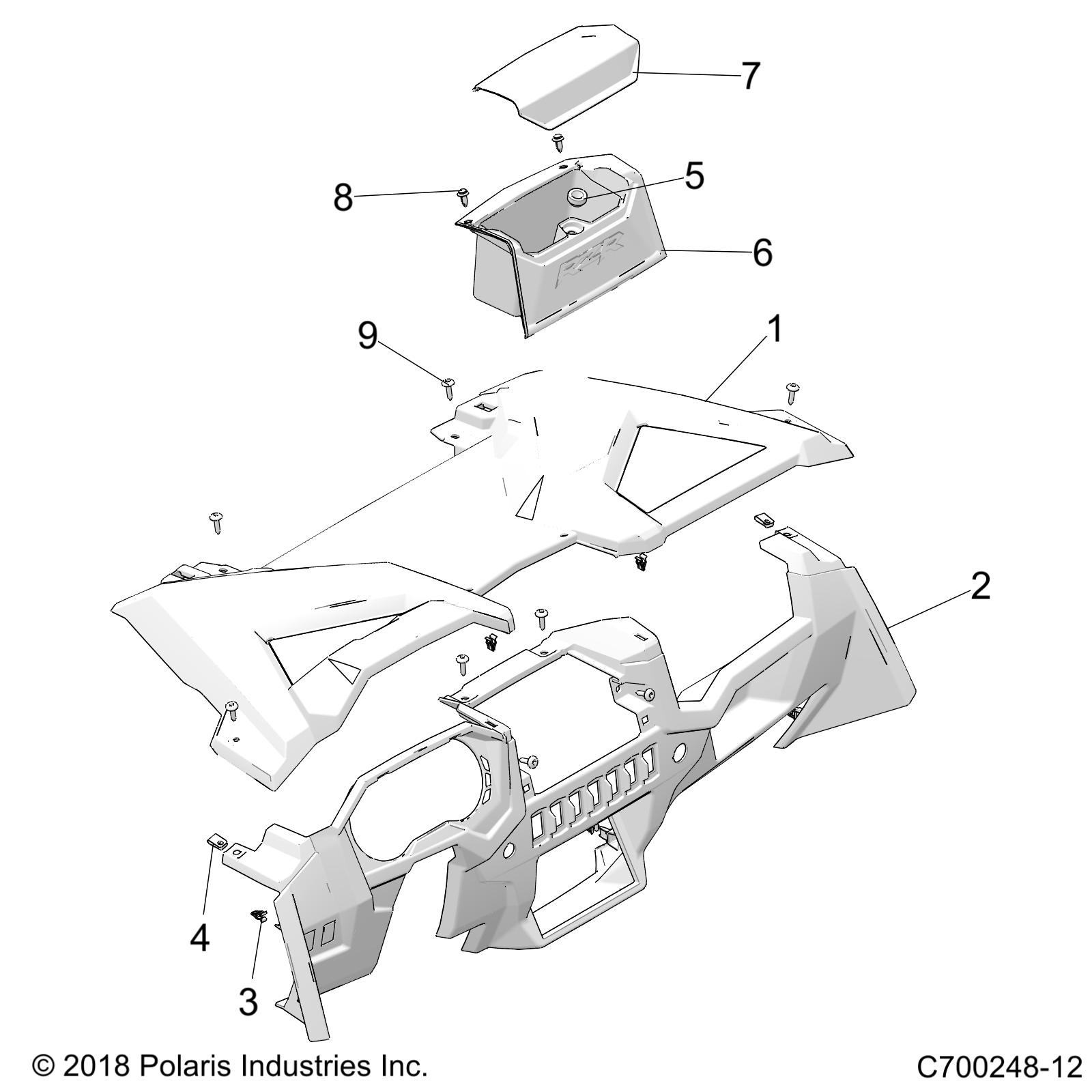 BODY, DASH - Z23NAE99FR/SCR/FR (C700248-12)