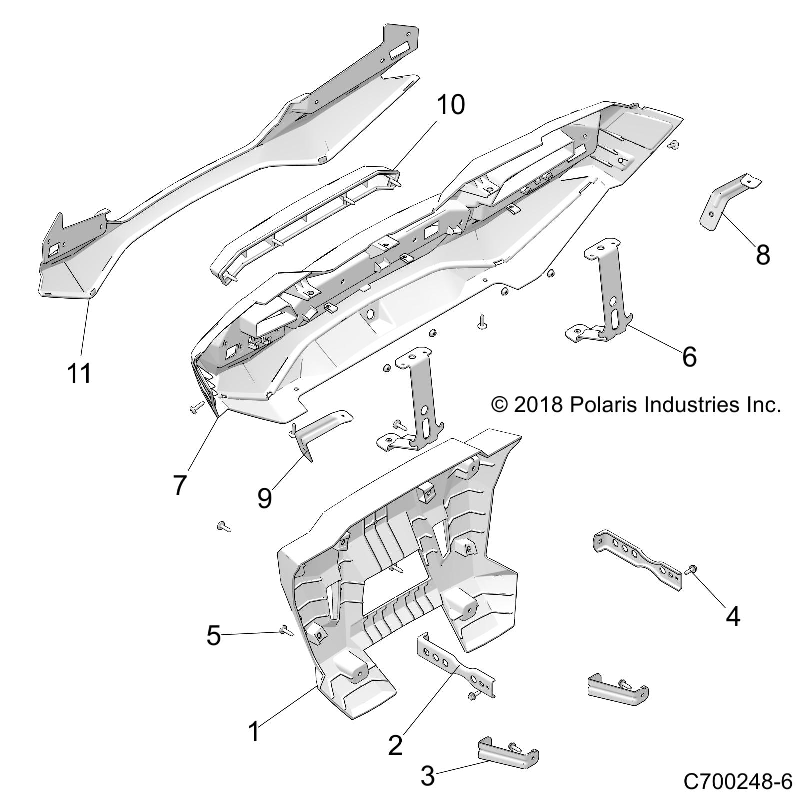 BODY, REAR BUMPER - Z22N4M99AR (C700248-6)