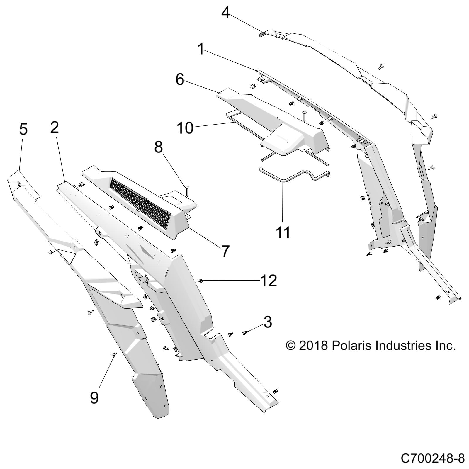 BODY, REAR FENDERS AND BEZELS- Z19VDE99AD/BD/LD/AK/BK/AN/BN/L99AC/BC/M99AL/R99AK/BK/K99AD/AK/AN/BD/BK/BN (C700248-8)