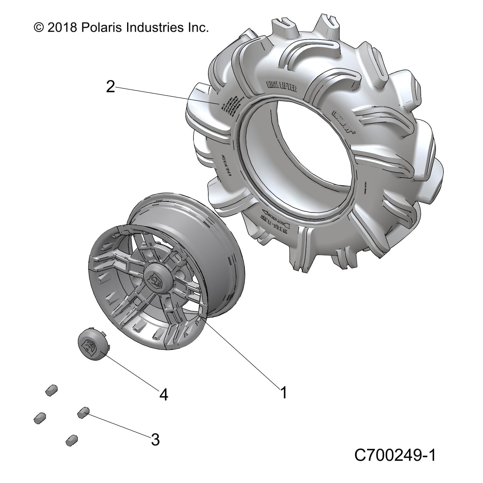 WHEELS, FRONT - R19RSM99AL (C700249-1)