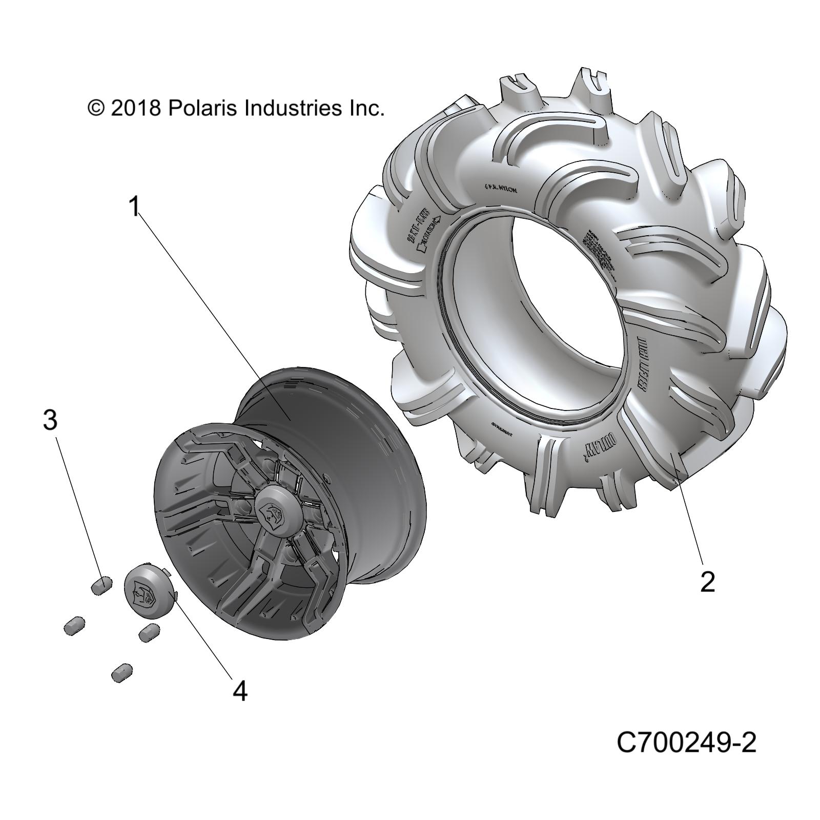 WHEELS, REAR - R19RRM99AL (C700249-2)