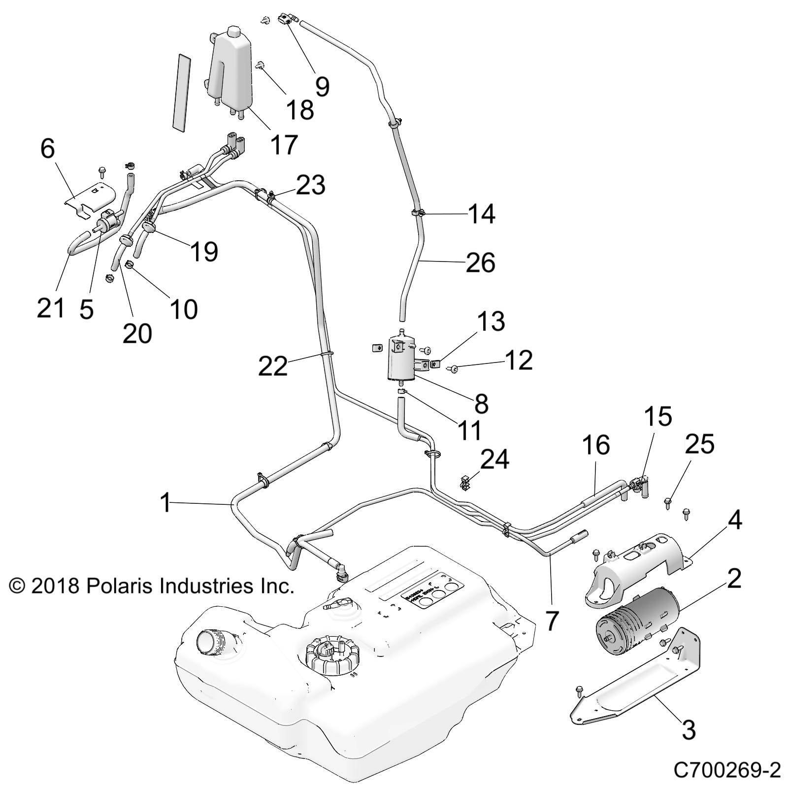 FUEL SYSTEM, LINES, EVAP - Z23NAK99B (C700269-2)