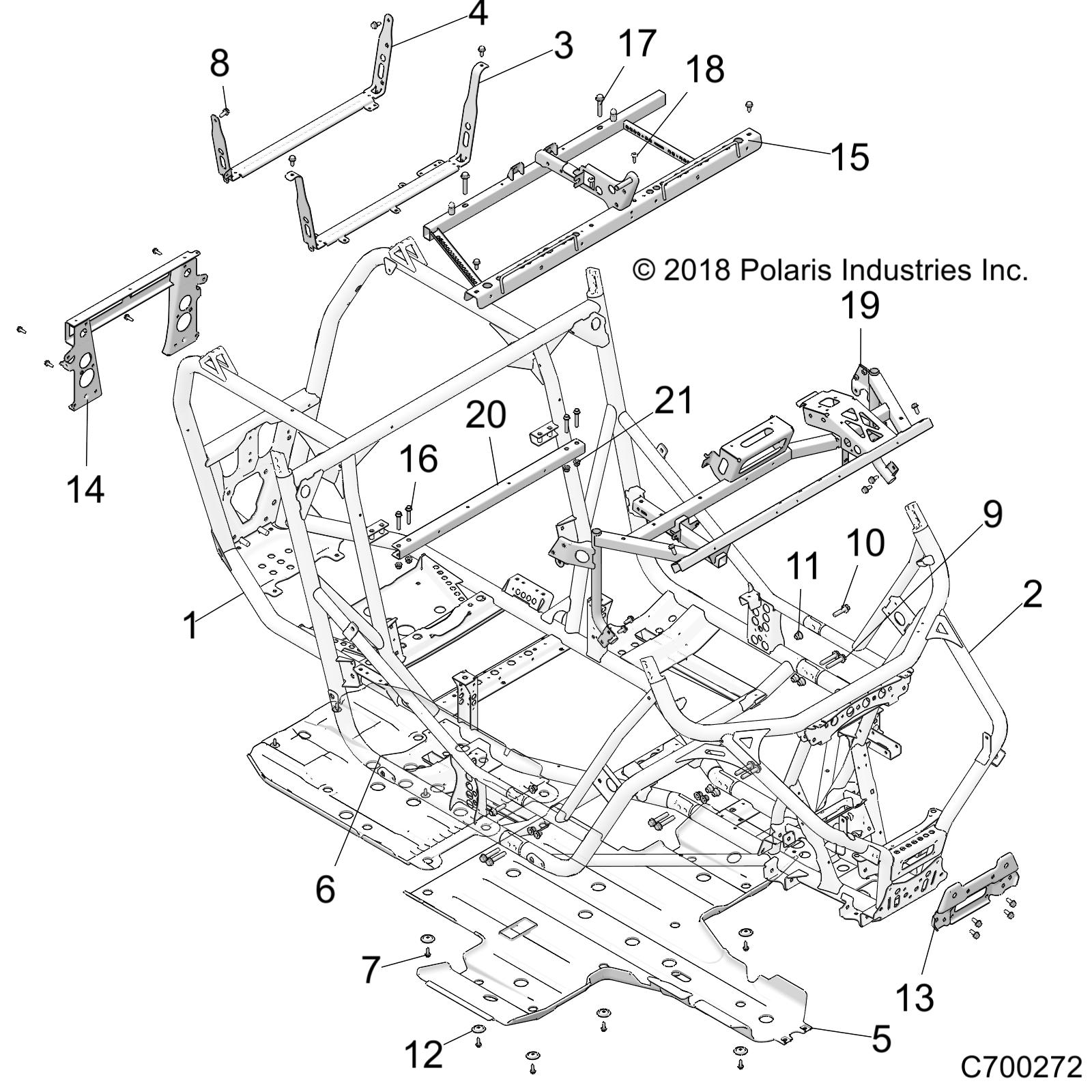 CHASSIS, MAIN FRAME AND SKID PLATES - Z21NAM99AG (C700272)