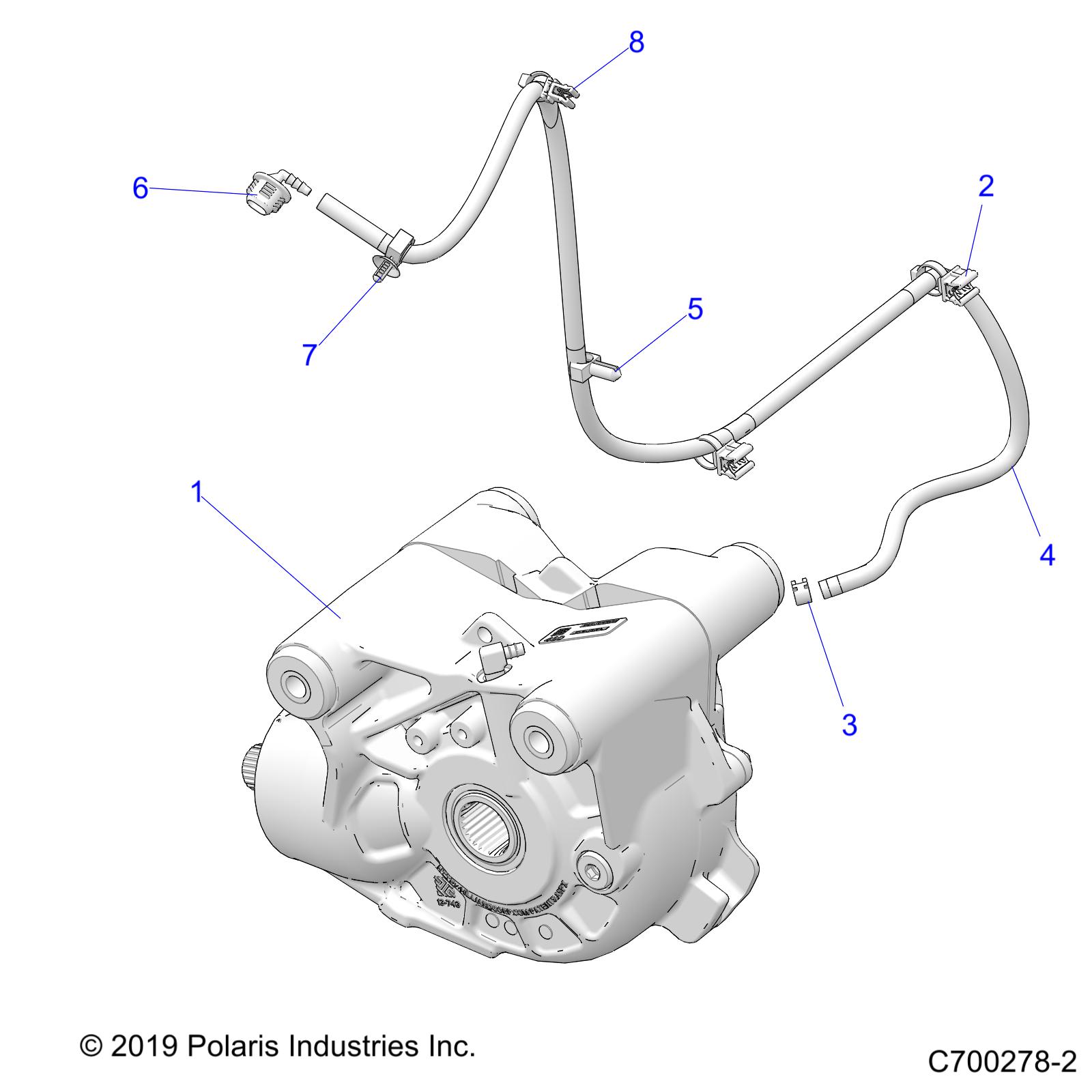 DRIVE TRAIN, FRONT GEARCASE MOUNTING - Z21PAE92AE/AN/BE/BN/L92AL/AT/BL/BT (C700278-2)