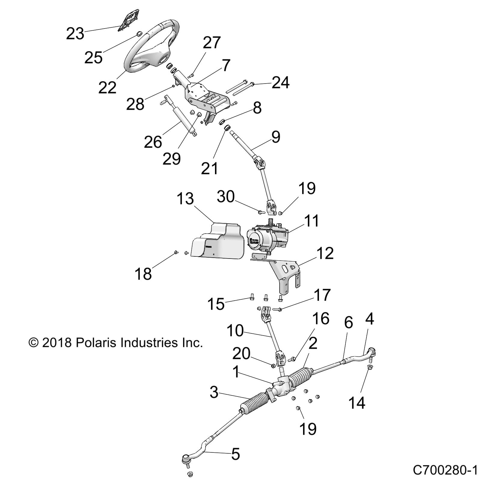 STEERING, POWER STEERING ASM. - Z21N4E99AC/AK/BC/BK/K99AP/AG/BG/BP (C700280-1)