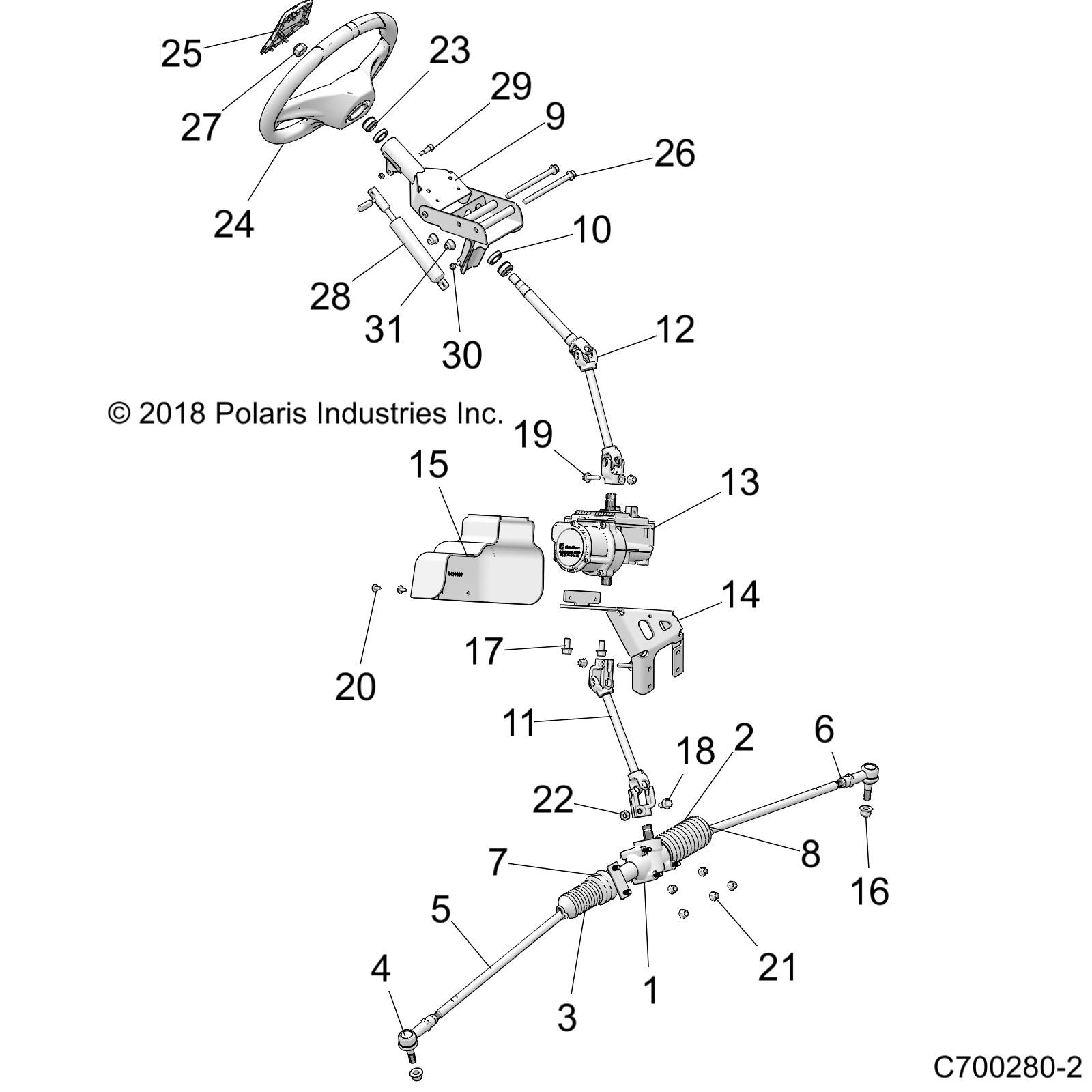 STEERING, POWER STEERING ASM. - Z21NAR99AN/BN (C700280-2)