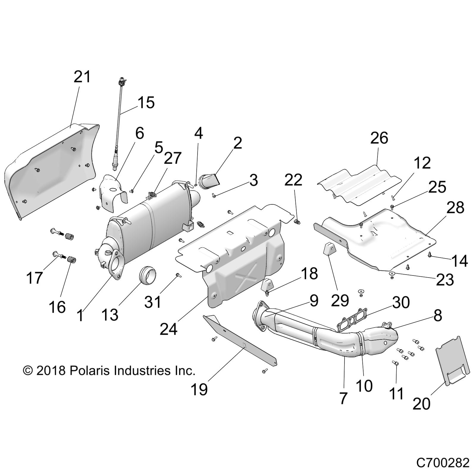 ENGINE, EXHAUST SYSTEM - Z20N4E99AC/AL/AN/BC/BL/BN/M99AL/K99AF/AK/BF/BK (C700282)