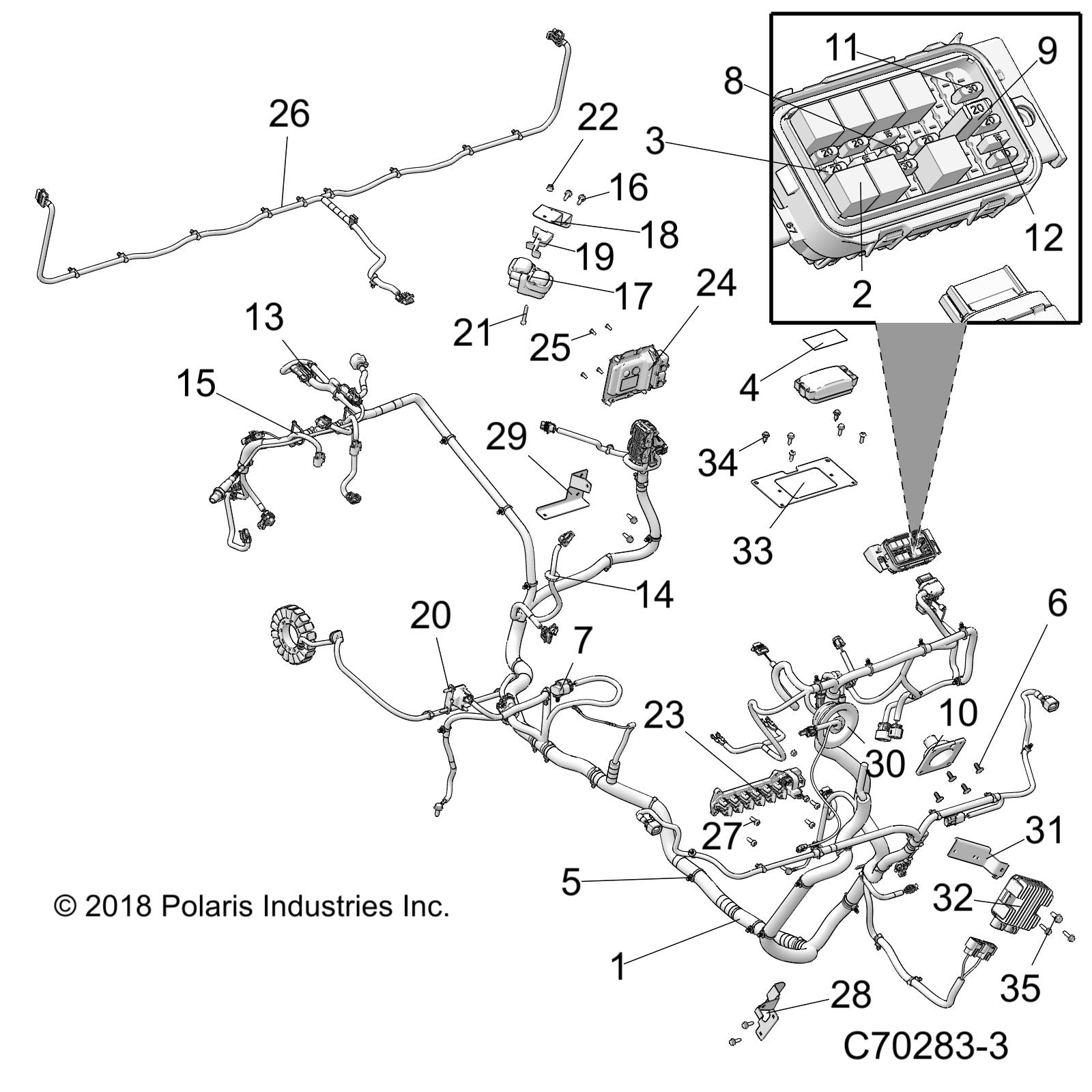 ELECTRICAL, WIRE HARNESS - R19RRM99AL (C700283-3)