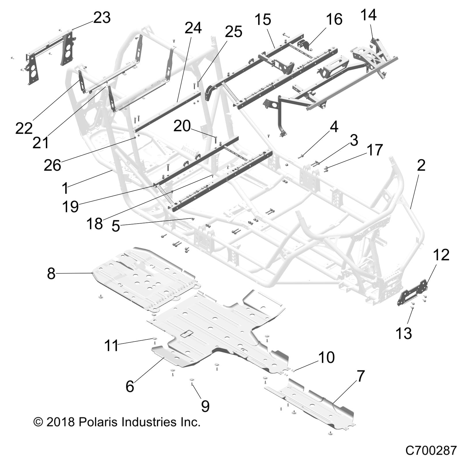 CHASSIS, MAIN FRAME AND SKID PLATES - Z20N4E99AC/AL/AN/BC/BL/BN/M99AL/K99AF/AK/BF/BK (C700287)