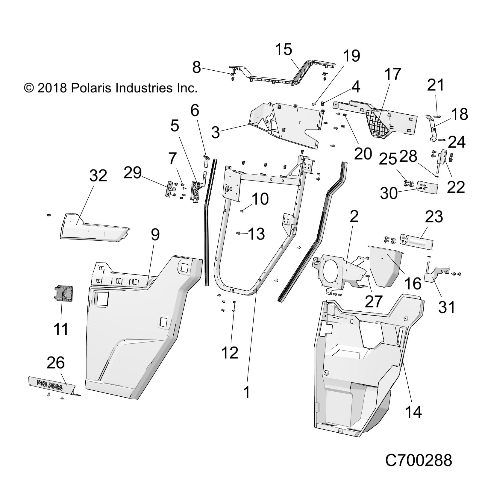 BODY, FRONT DOORS - R19RRM99AL (C700288)