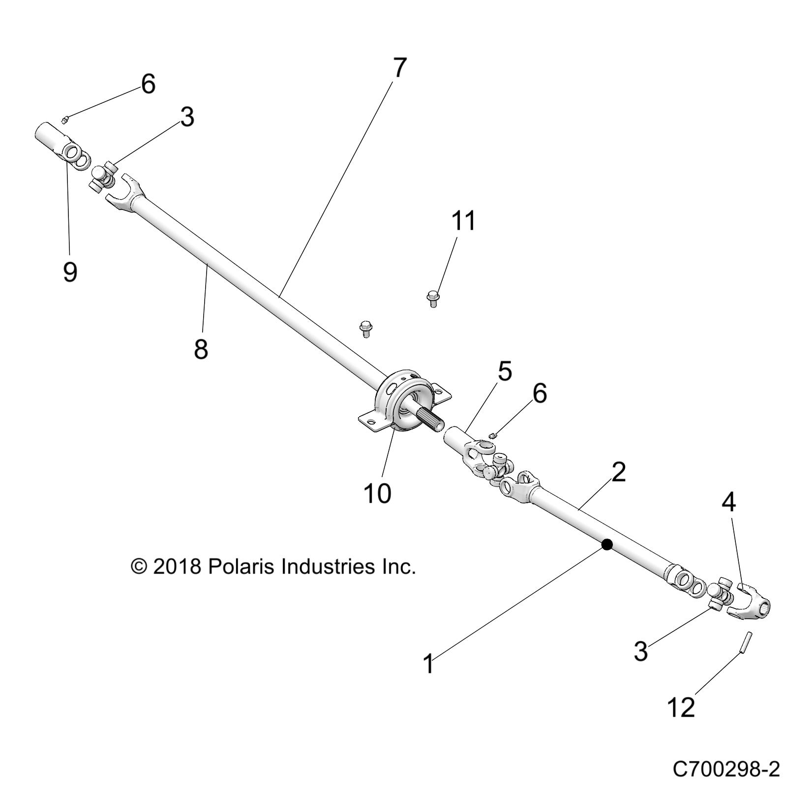 DRIVE TRAIN, FRONT PROP SHAFT - Z25ASE87A5 (C700298-2)