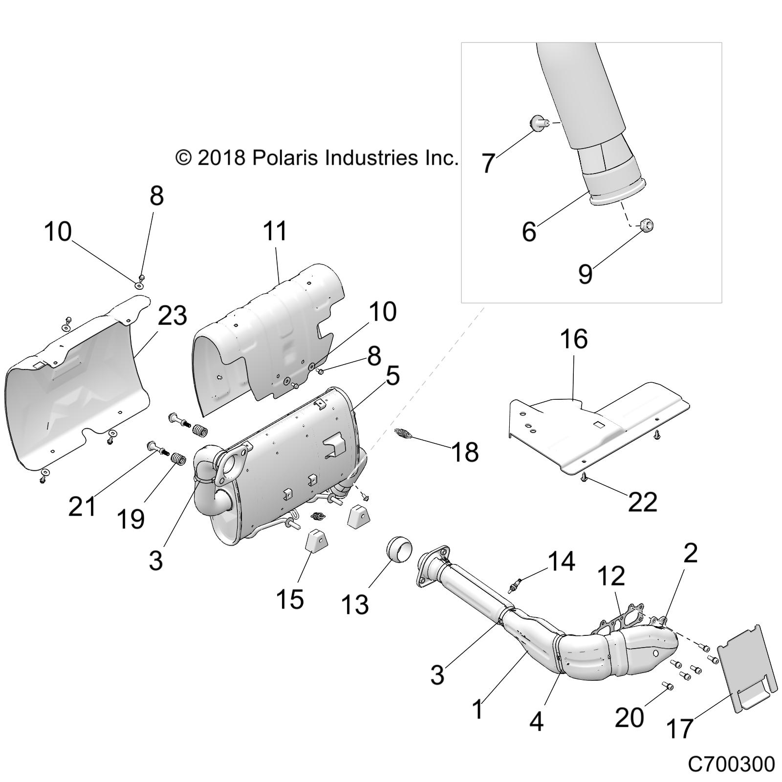 ENGINE, EXHAUST SYSTEM - Z22ASE99A5/B5(C700300)