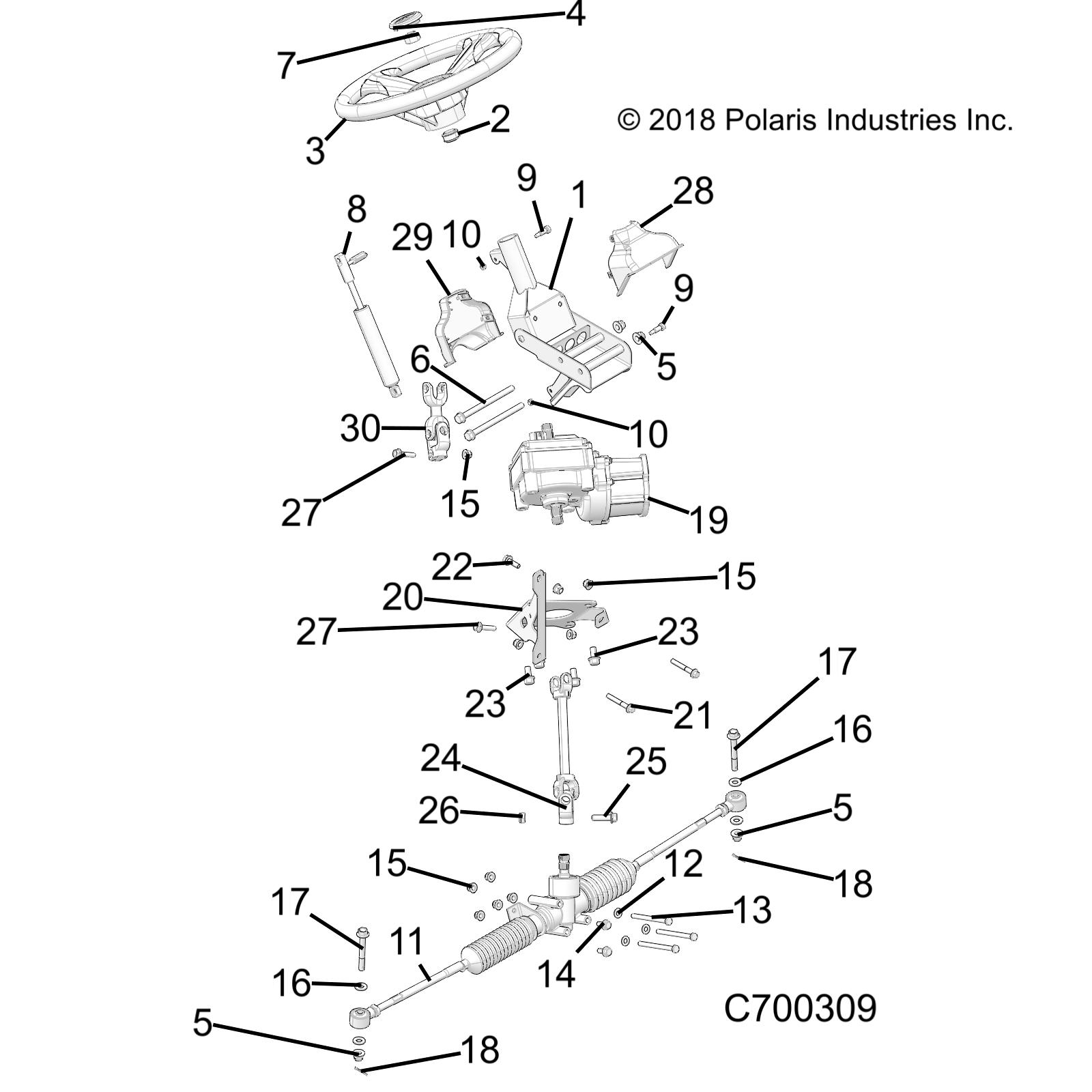 STEERING, STEERING ASM. - R20MAE57D7 (C700309)