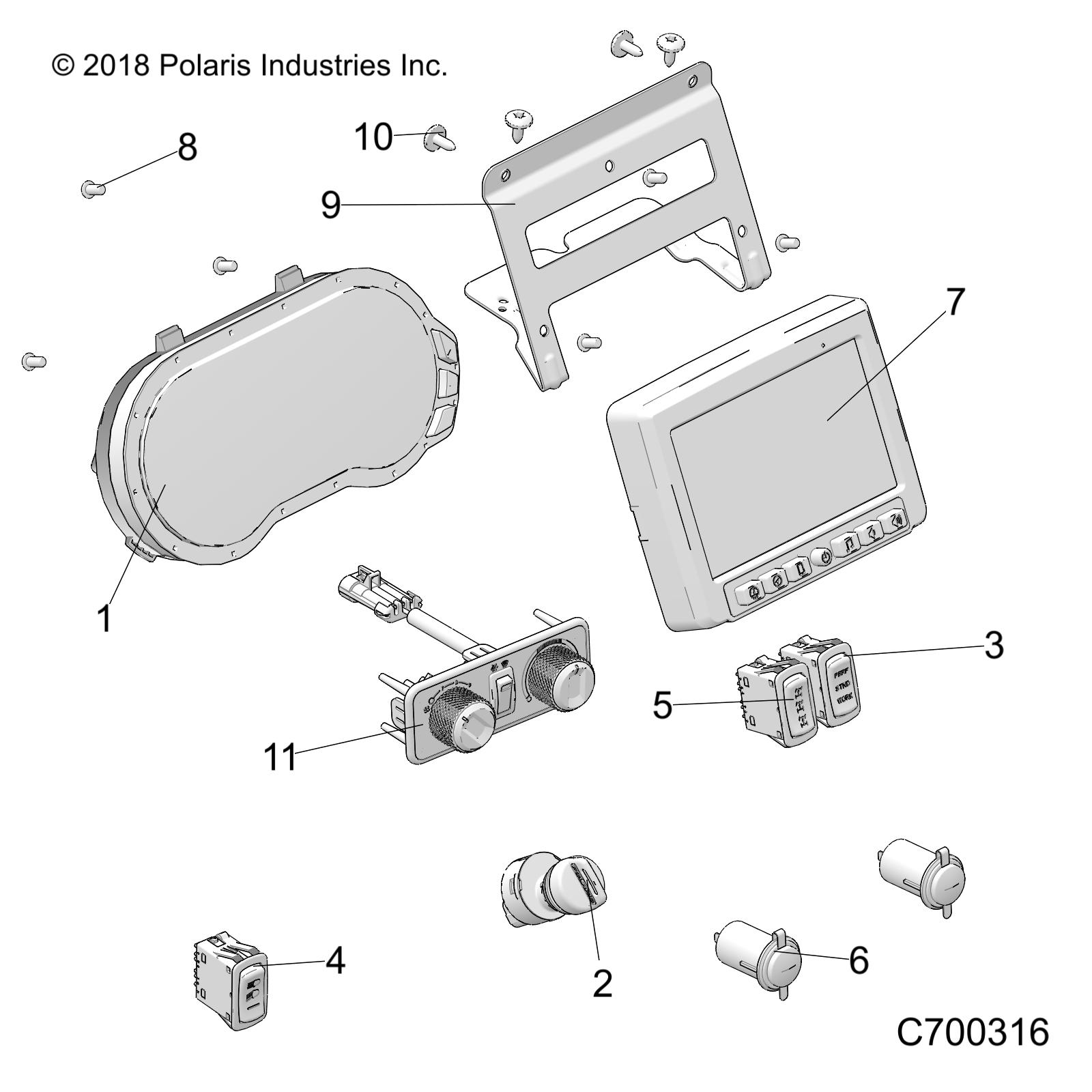 ELECTRICAL, DASH INSTUMENTS - R19RSW99AS/A9/AD/BS/B9/BD (C700316)