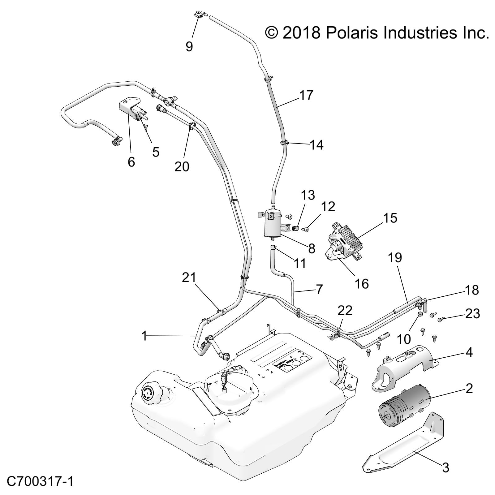 BODY, FUEL LINES, EVAP - Z20P4E92BC (C700317-1)