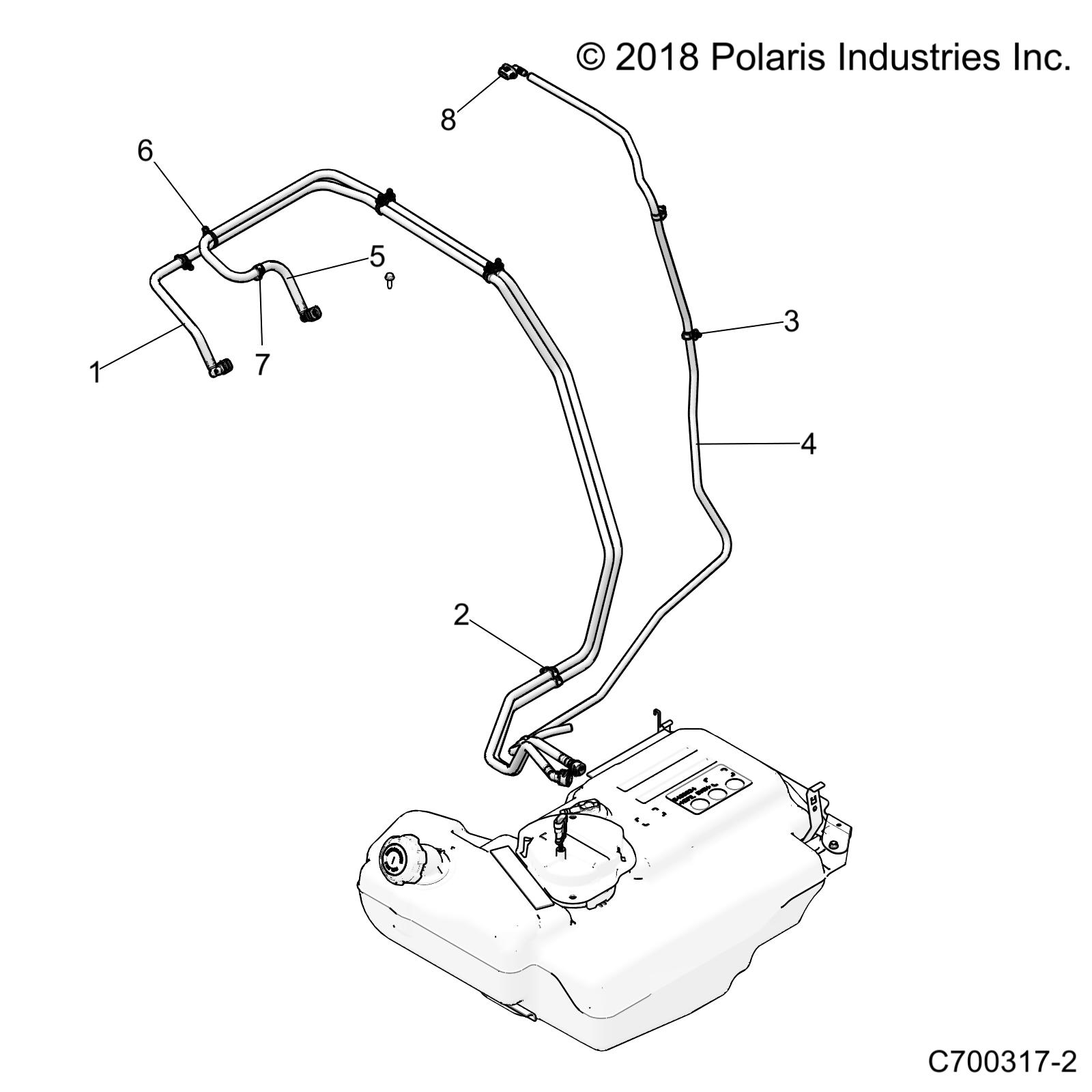 BODY, FUEL LINES, STD.  - Z19VPL92AK/AR/AM (701384)