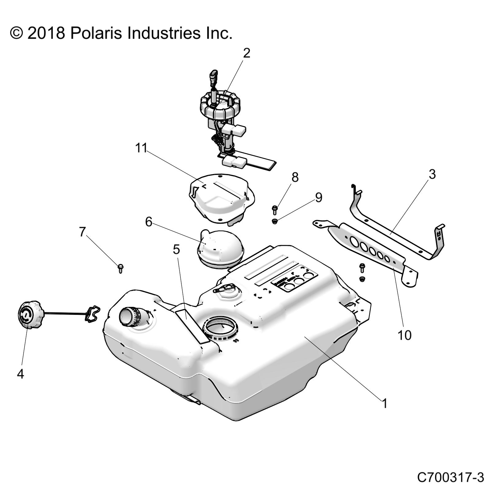 BODY, FUEL TANK - Z19VPL92AK/BK/AR/BR/AM/BM (701384)